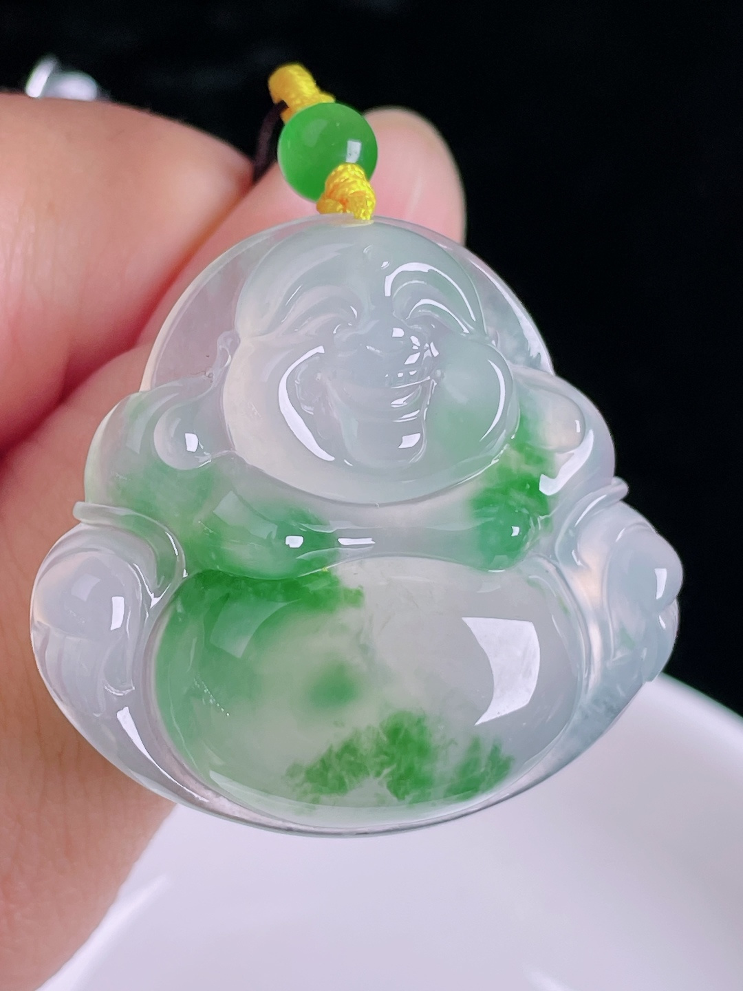️飘花佛公，老种起光，细底通透，尺寸：36/38/9mm0912