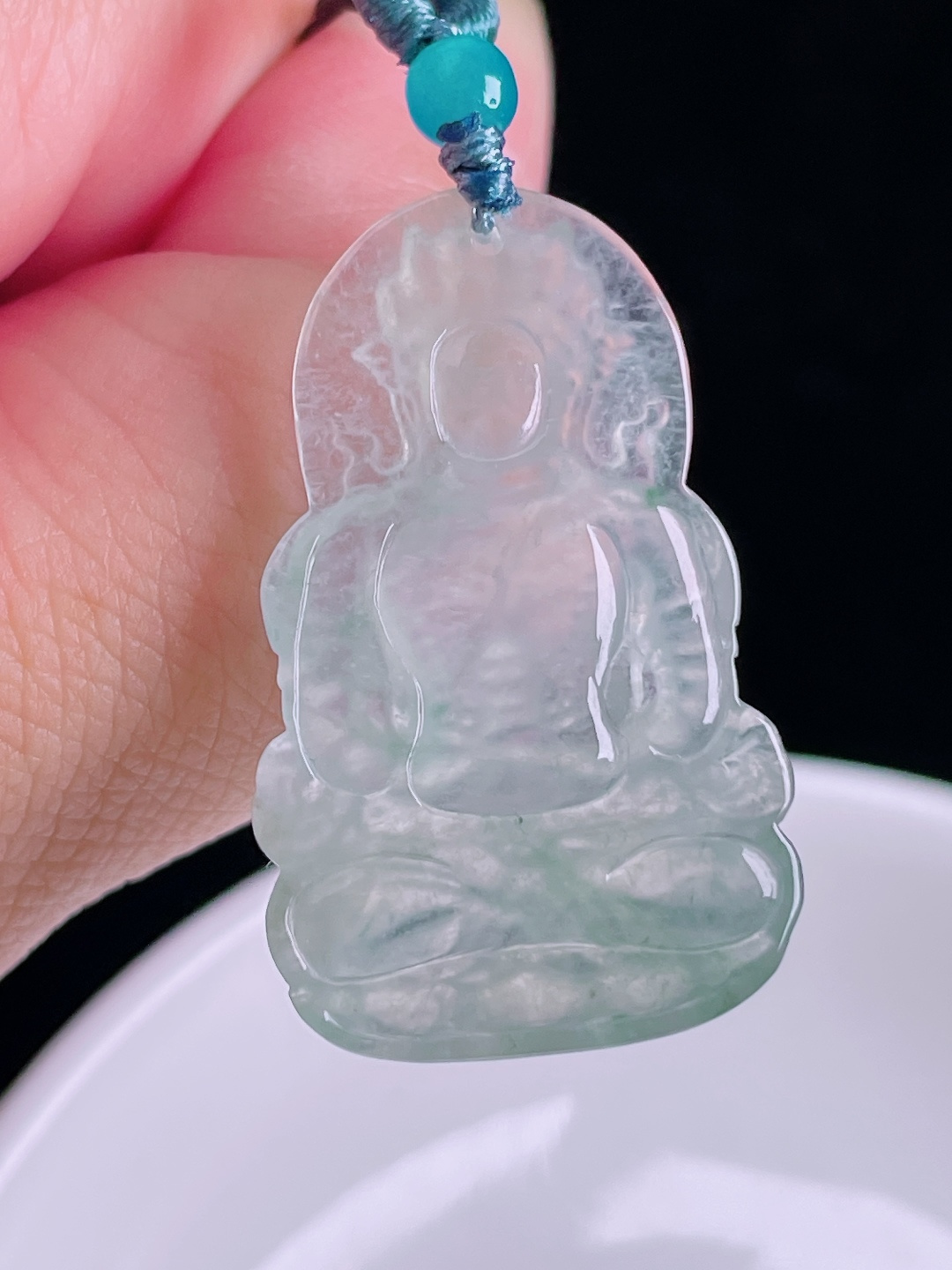 ️度母，老种起光，细底通透，尺寸：33.7/21/3.8mm0912
