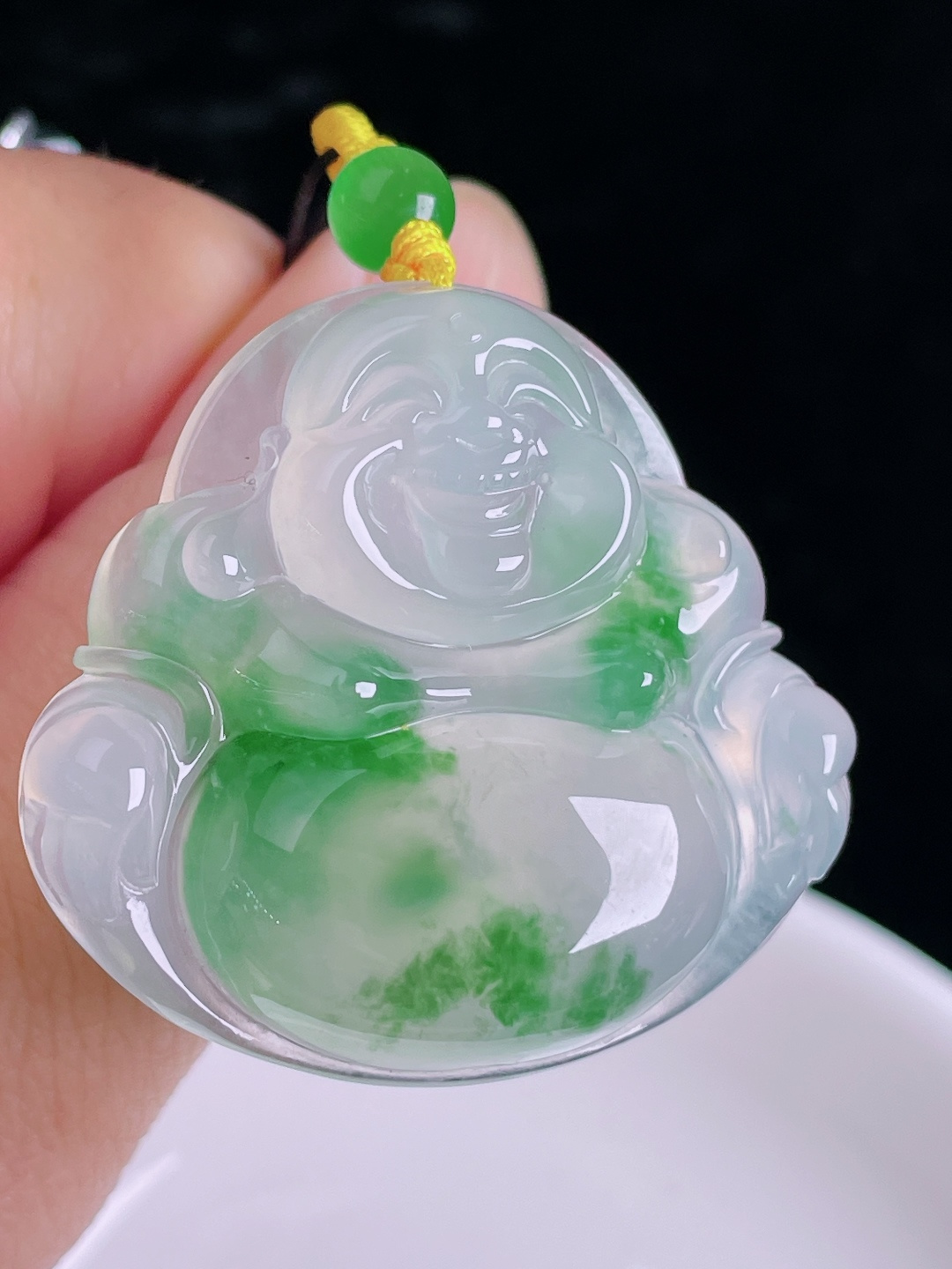 ️飘花佛公，老种起光，细底通透，尺寸：36/38/9mm0912