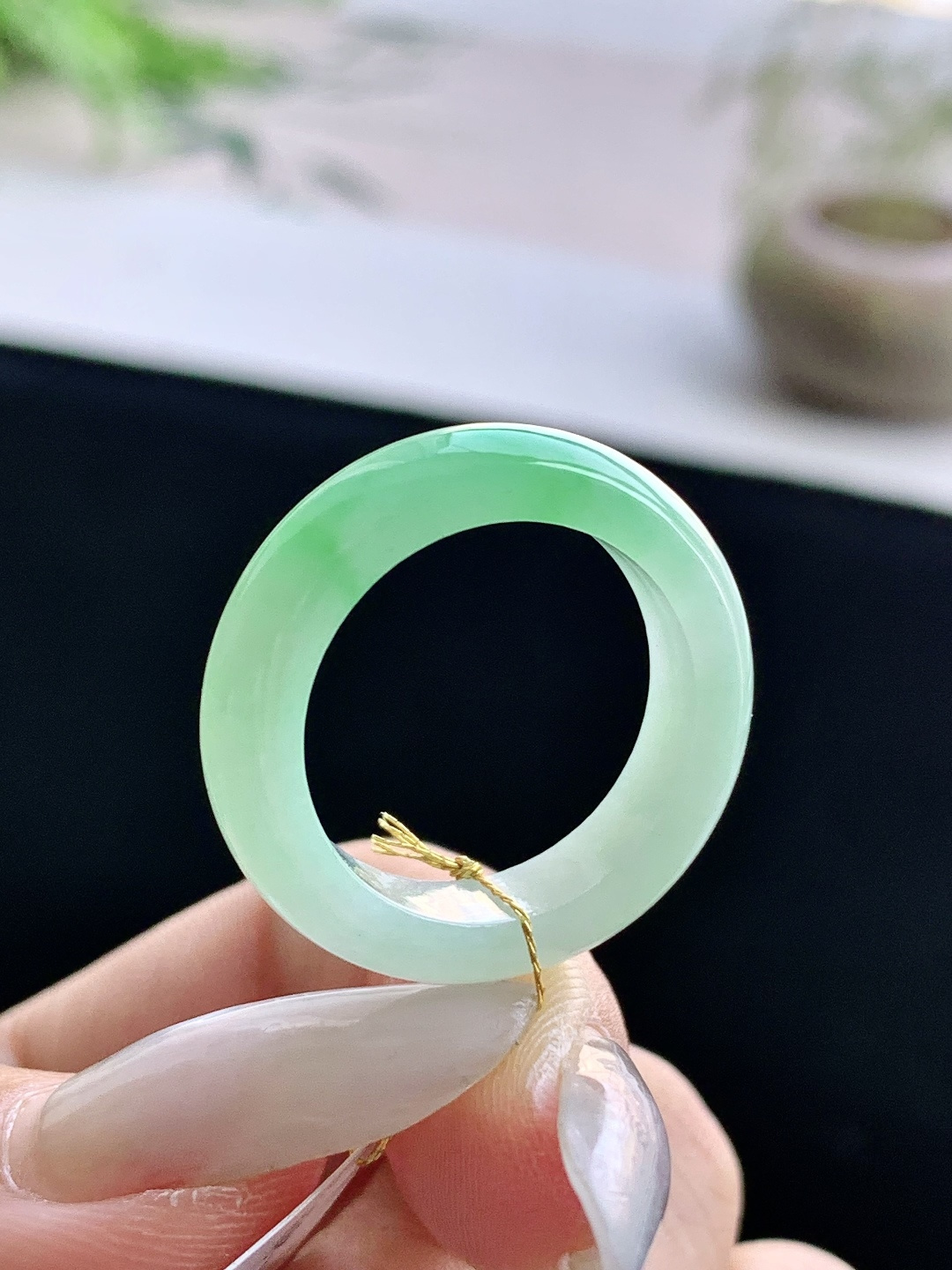 ️冰飘阳绿戒圈指环 性比高