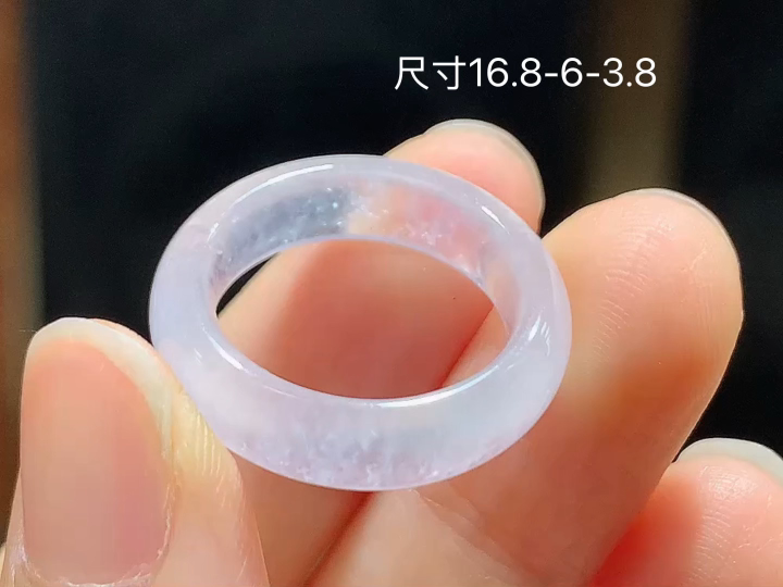 ️ 冰种戒圈 老坑冰透 种老水足 水润光泽 性比高 无裂 尺寸看图，16.8-6-3.8