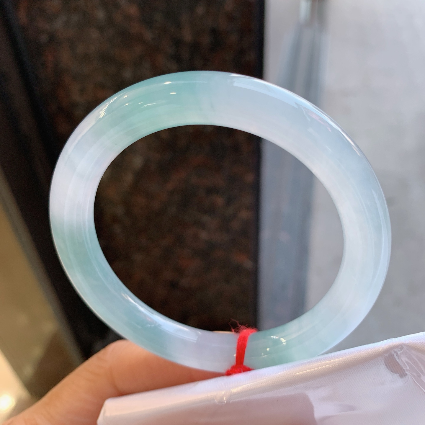 圆条冰蓝水 无裂 尺寸：55/9.2 冰润