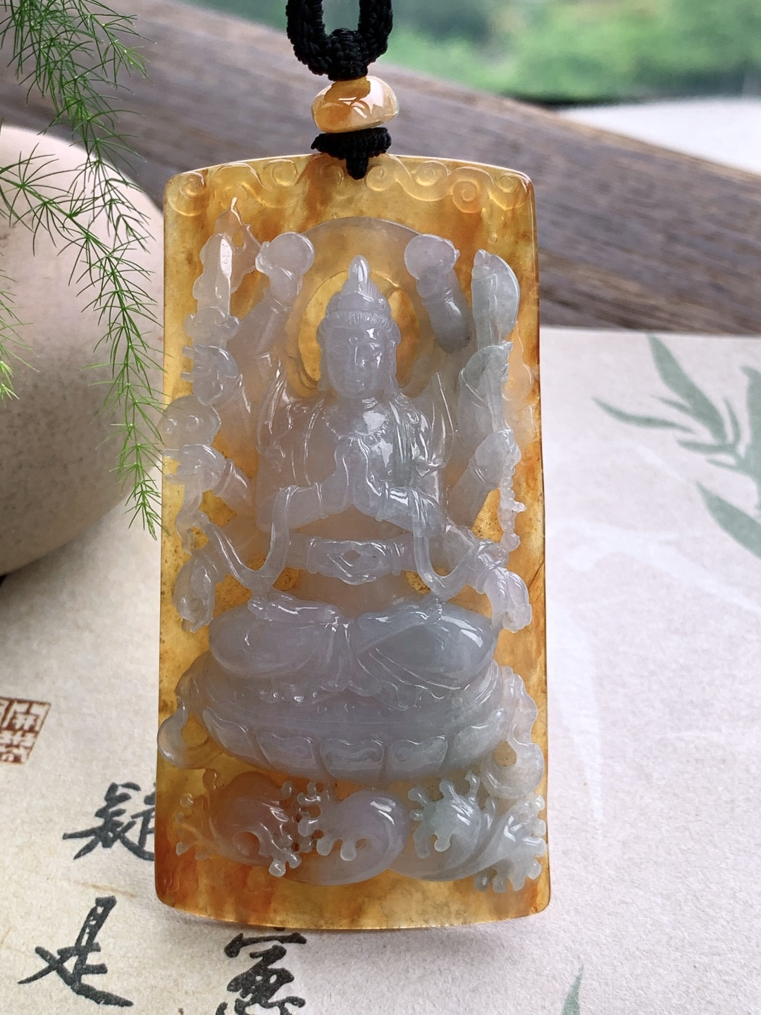 ️冰黄翡千手观音牌吊坠 性比高 超厚