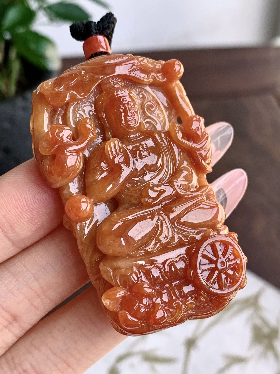 【裸石】🫧糯冰红翡阿弥陀佛牌吊坠【说明】缅甸 性比高 超厚【尺寸】59-38.2-11.6【重量】56.1克