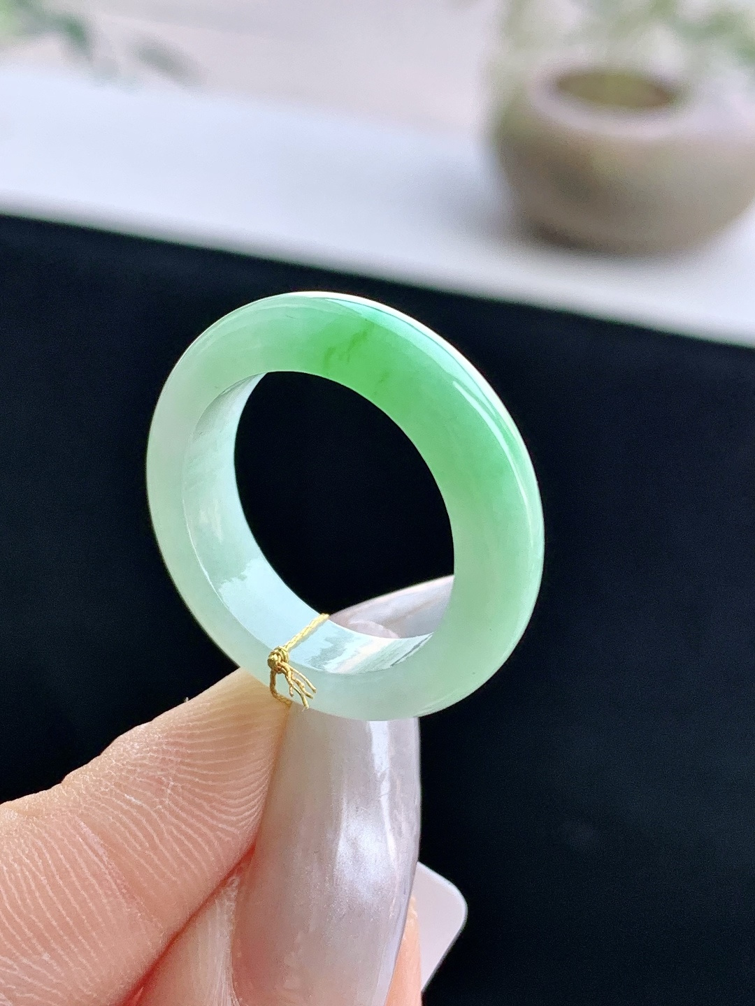 ️冰飘阳绿戒圈指环 性比高