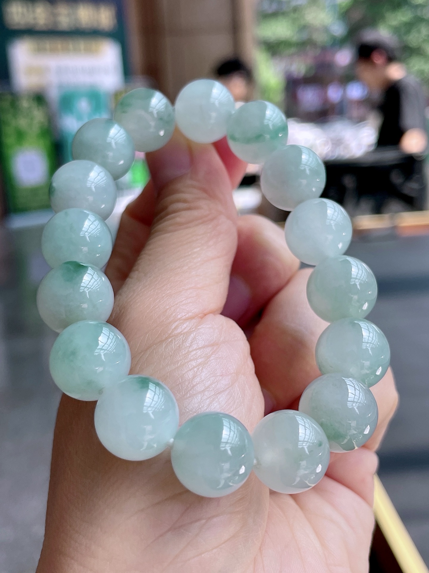 ️ 冰种飘花手链 飘花灵动，个大饱满 尺寸：12.8