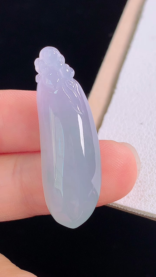 ️冰紫福瓜，无裂，尺寸:34.8-11.6-6.8mm 11