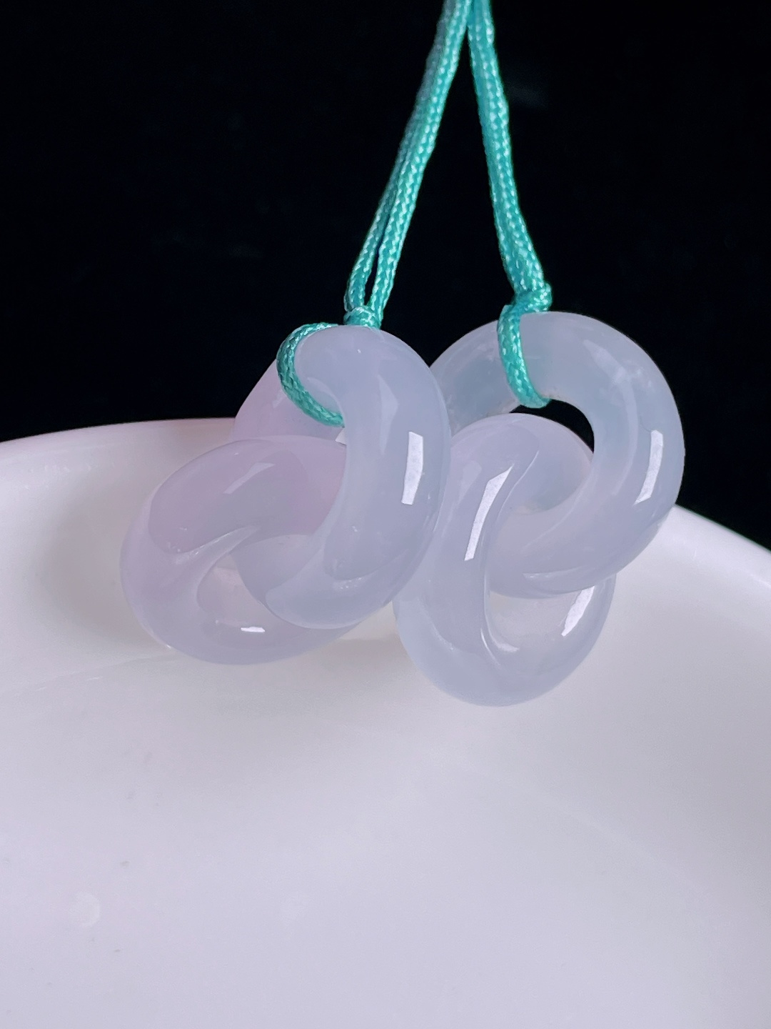 ️环环相扣耳坠，老种起光，细底通透，尺寸：19.5/14.3/5mm0913