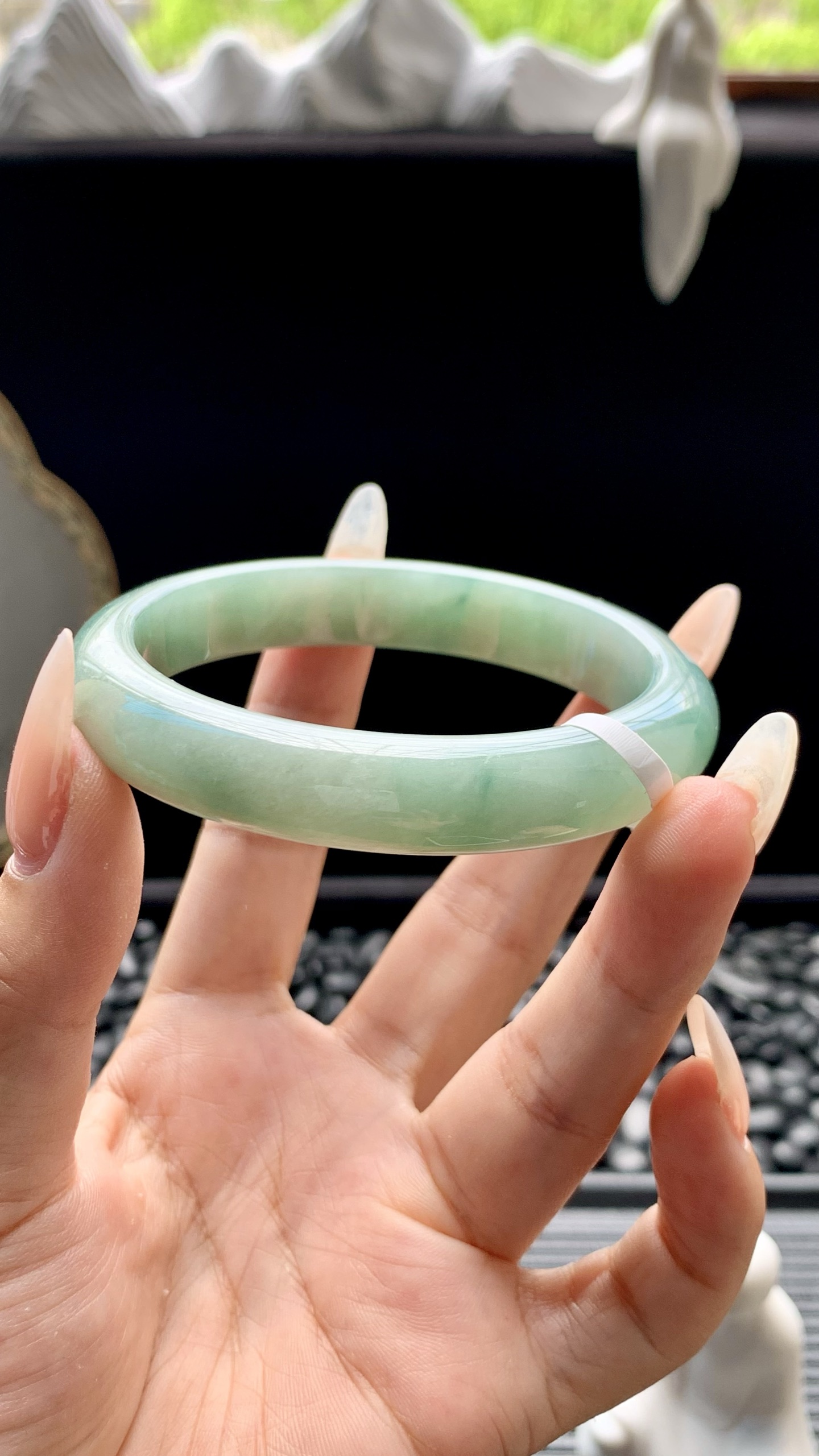 湖水绿正圈成品 HYY-7993 尺寸：57-11-8