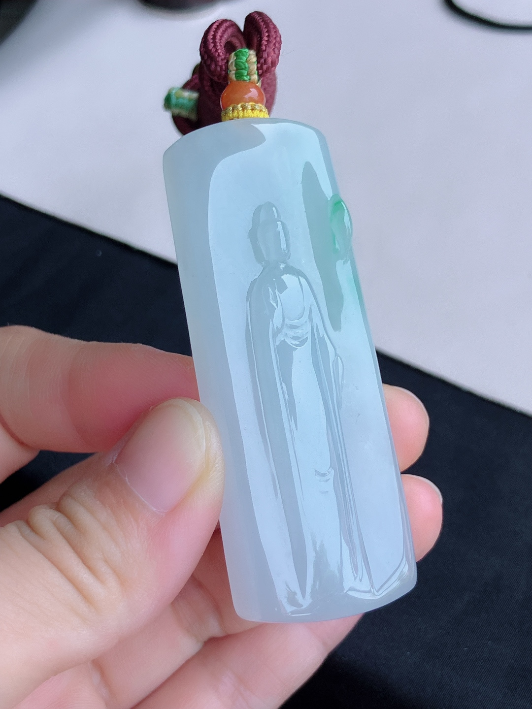 ️，冰飘花无相观音，晶莹剔透，尺寸68.3/25.8/11/自然光实拍