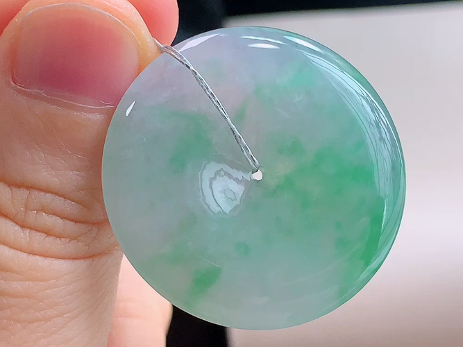 ️ 平安扣，无裂，尺寸33.3-6.1mm，包A附证书
