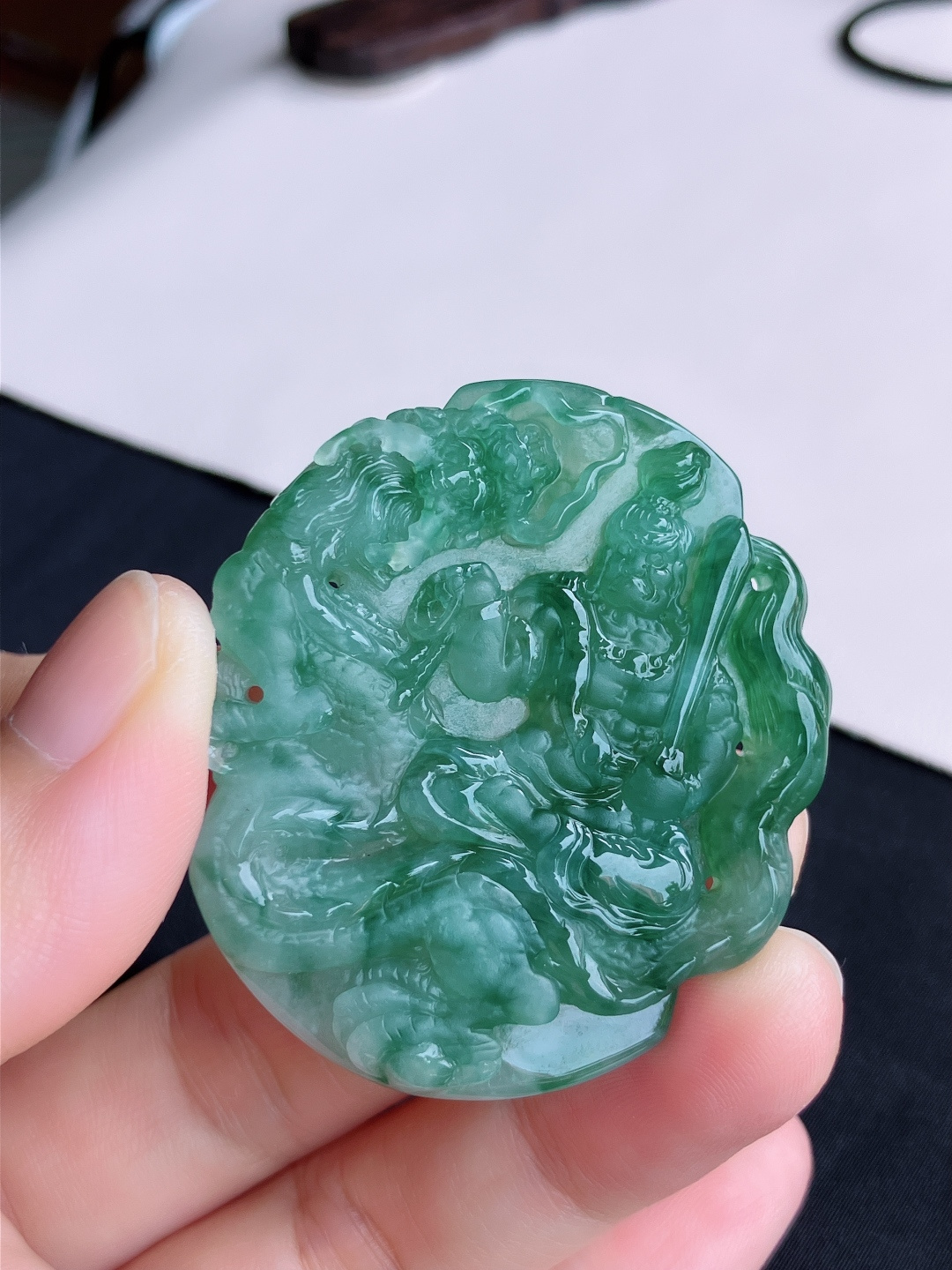 ️，冰飘花观音，晶莹剔透，尺寸48.8/43/6/自然光实拍