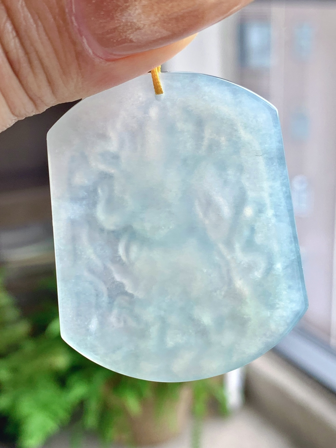 【已结缘】【裸石】🫧冰晴水忠义关公牌吊坠【说明】缅甸 性比高【尺寸】50-40-5.6【重量】25.3克
