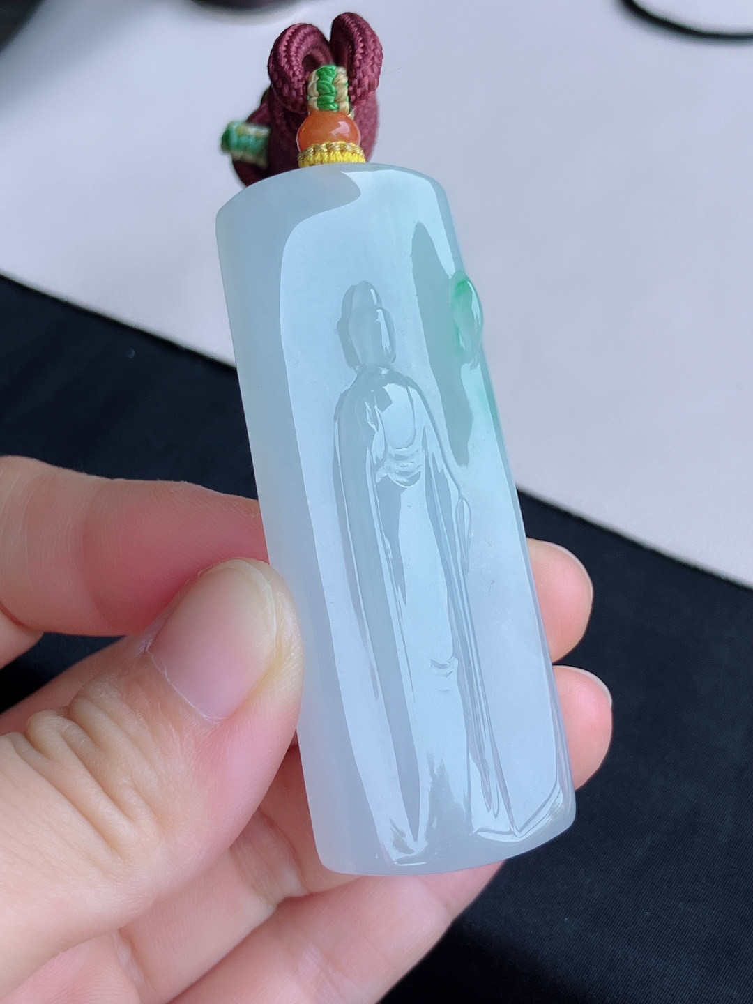 ️，冰飘花无相观音，晶莹剔透，尺寸68.3/25.8/11/自然光实拍