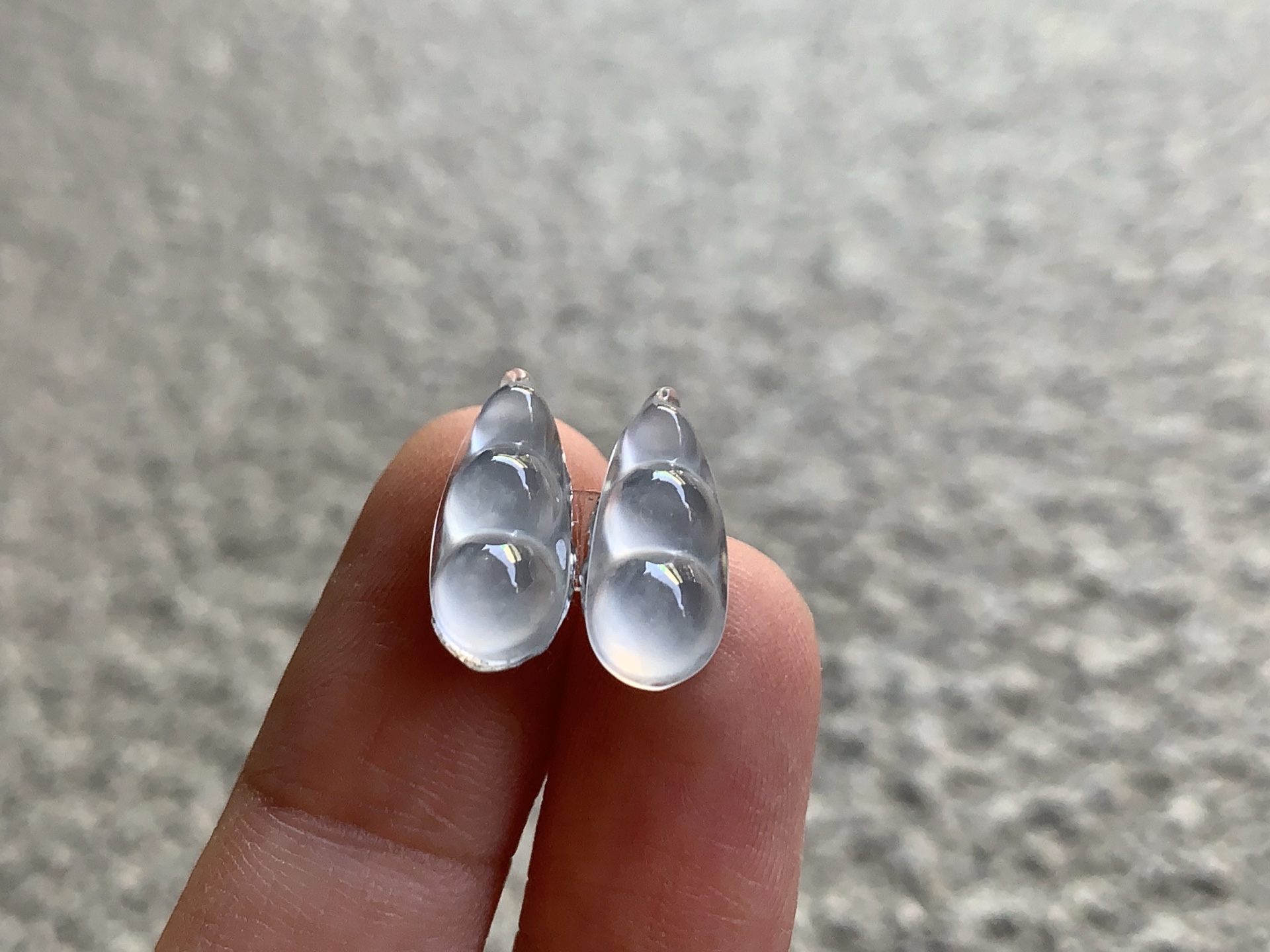 ️ 冰种福豆一对 尺寸：15×6.4×4/15×6.5×4.2
