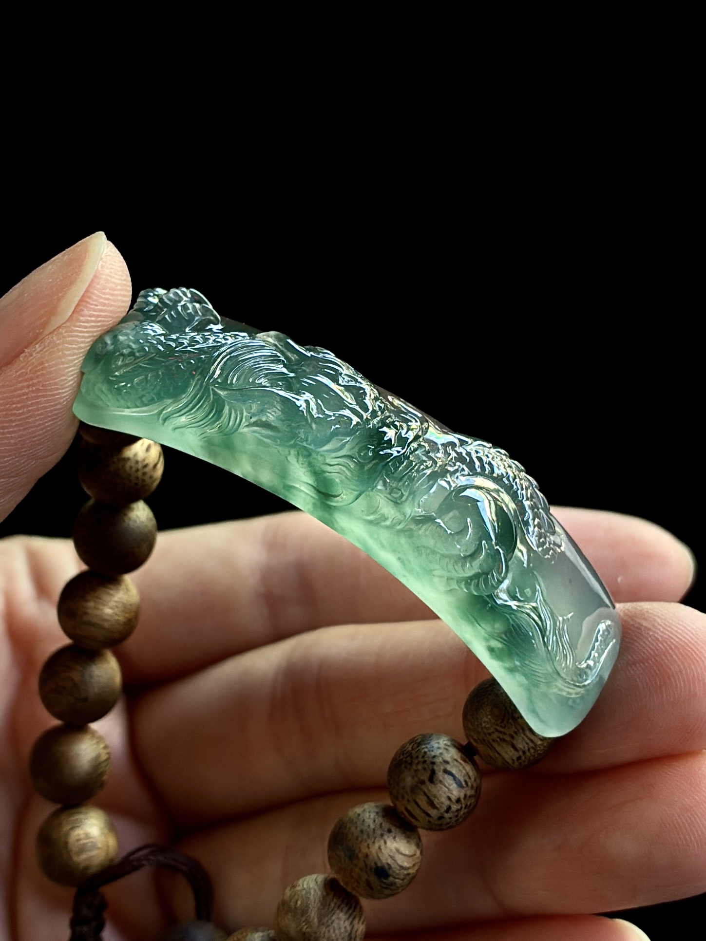 ️ 【飘彩龙手牌】 尺寸：52.5×13×8.8 温润如玉，雅韵天成
