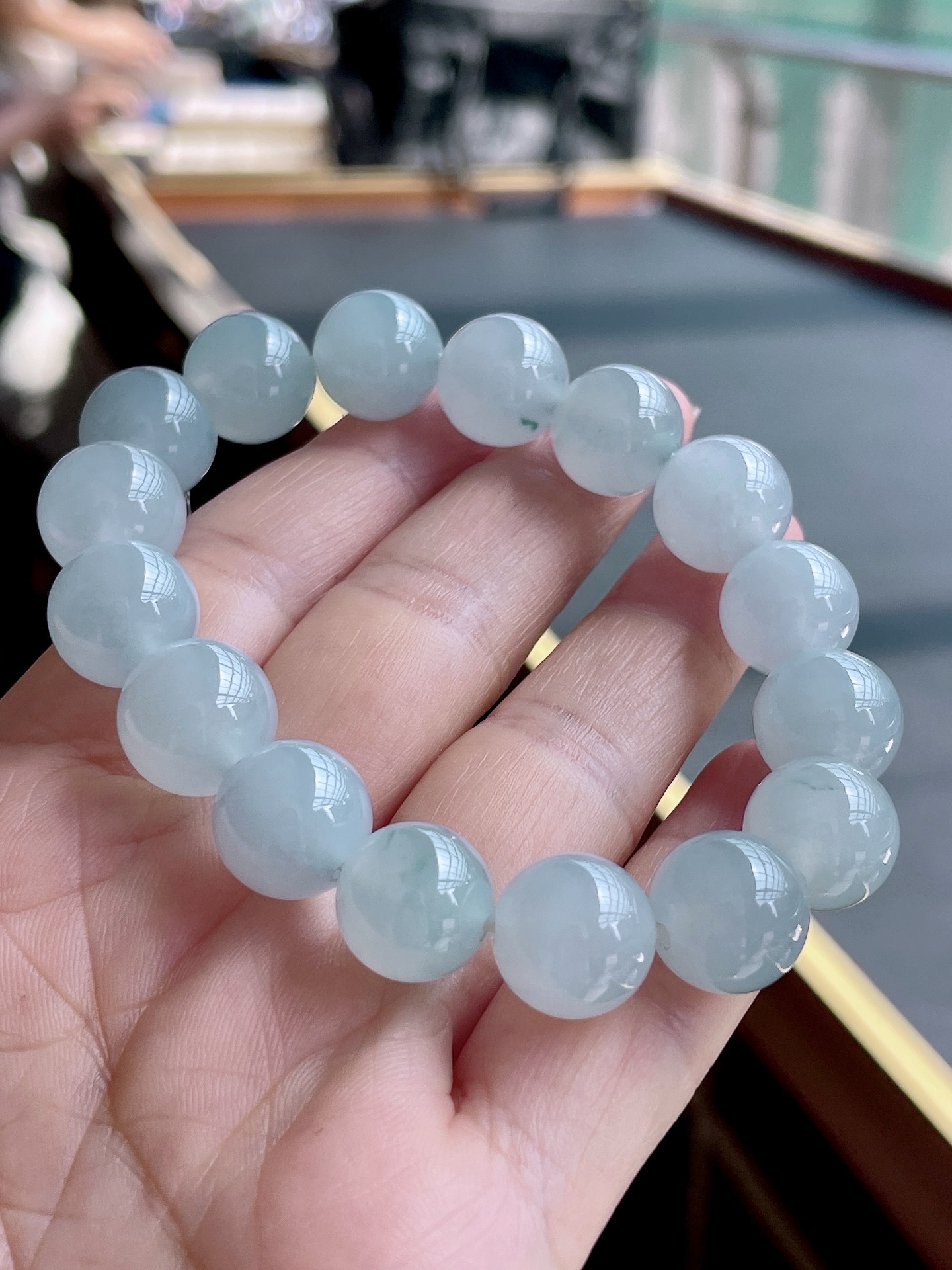 ️ 冰种手链 冰润通透，油润起胶 尺寸：12.5