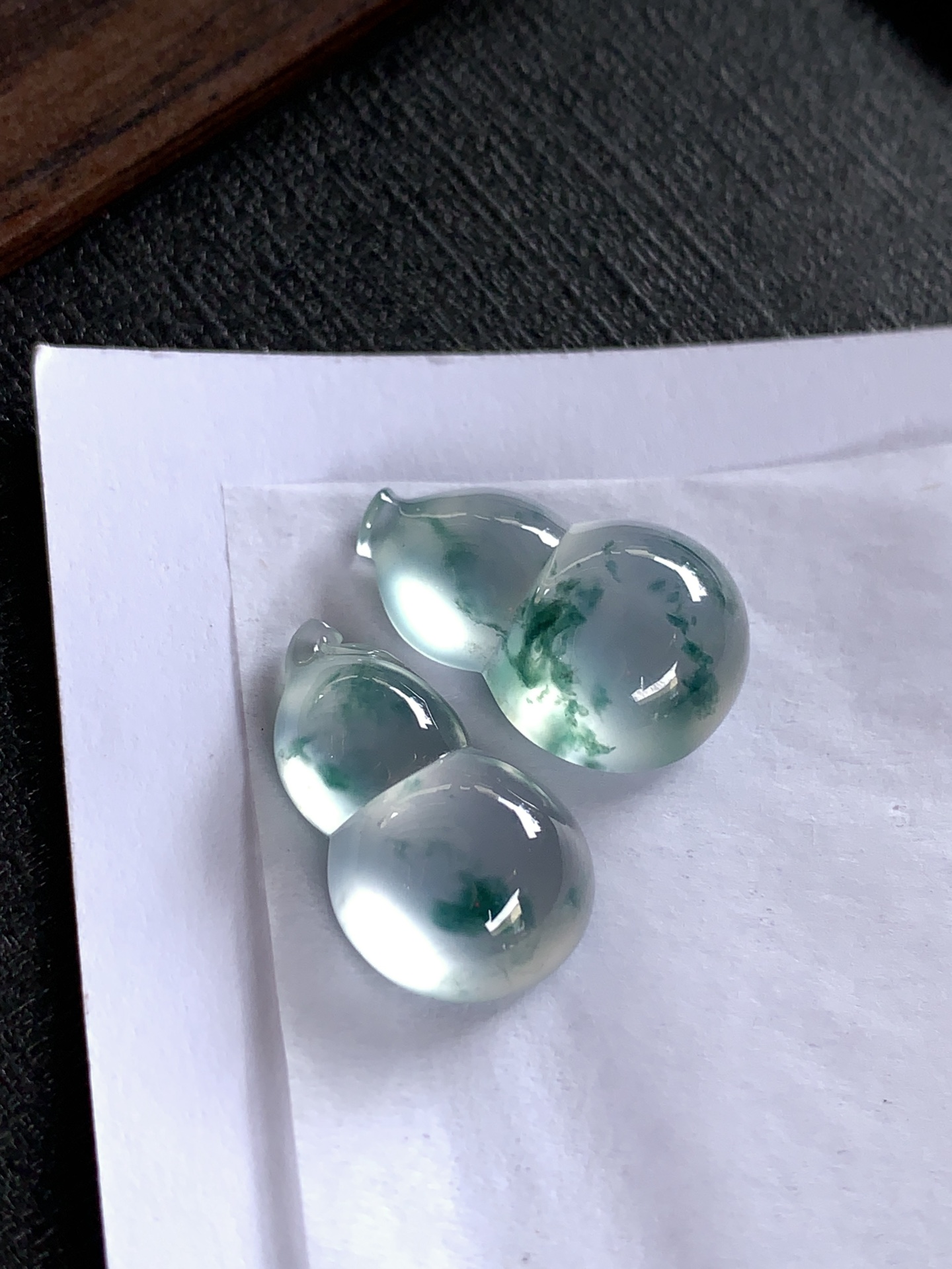 ️ 飘彩葫芦一对 尺寸：20×12.7×6.6 / 20×13.2×7.2 玉润千年，福运绵长