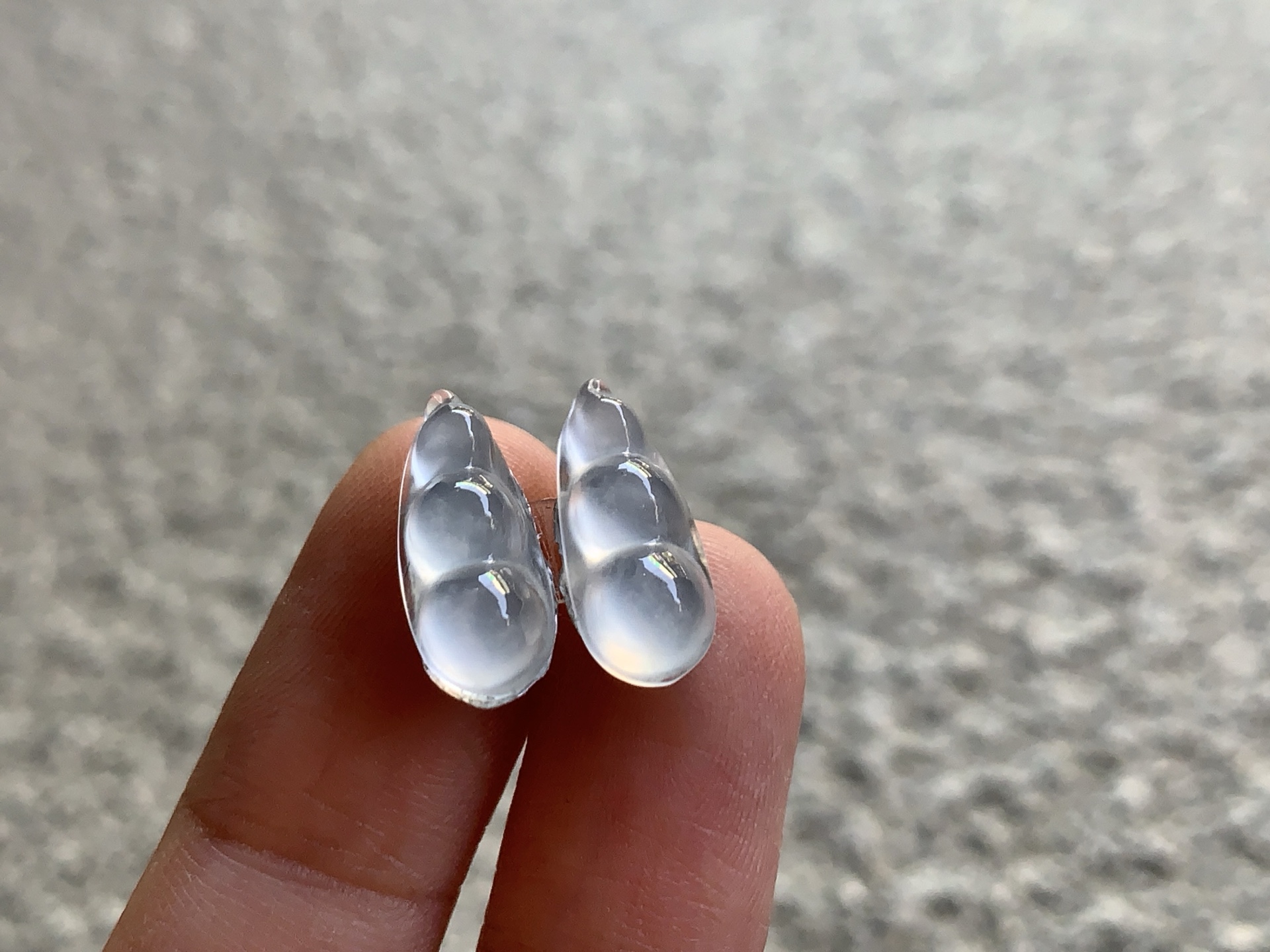 ️ 冰种福豆一对 尺寸：15×6.4×4/15×6.5×4.2