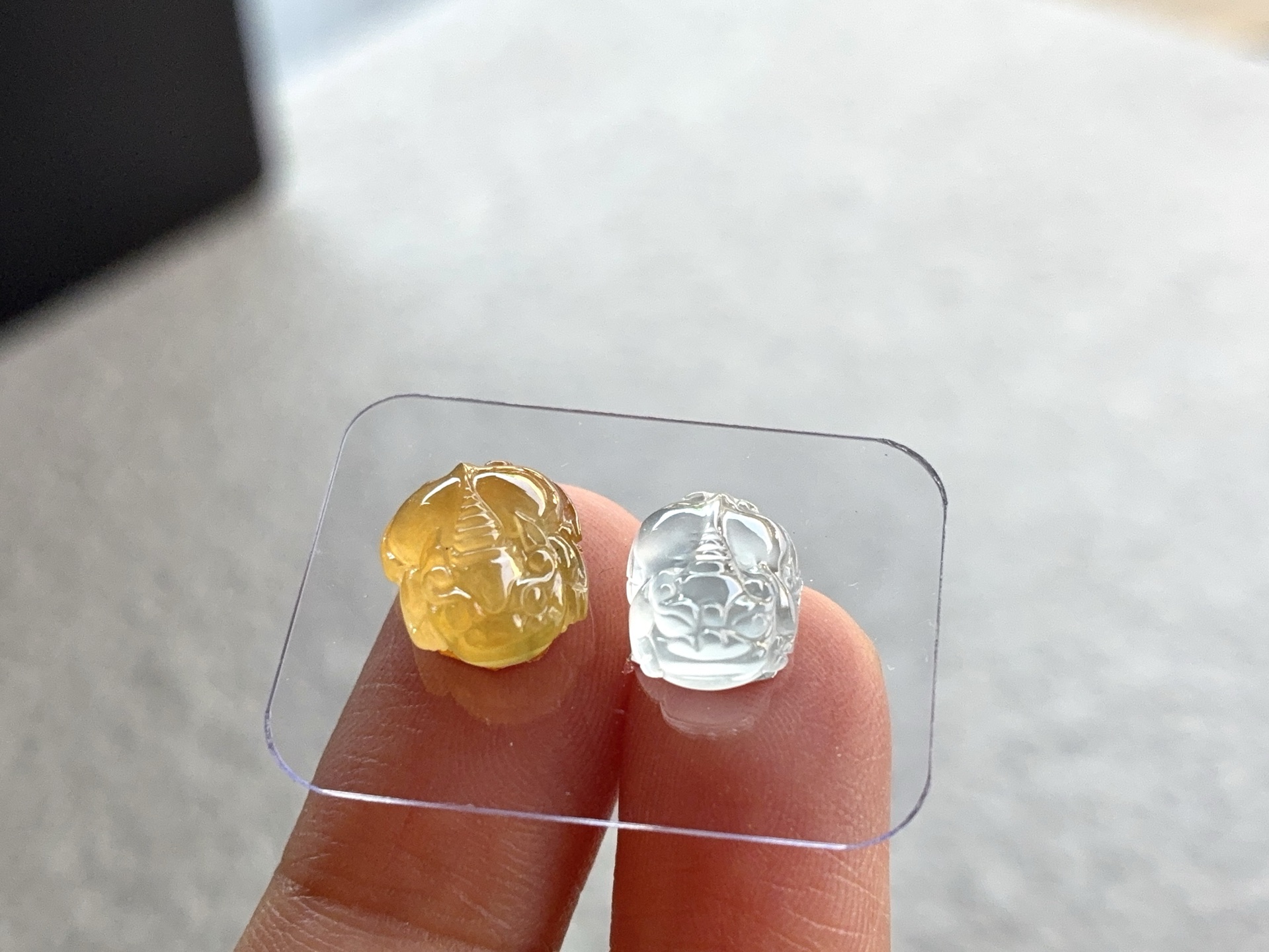 ️ 【双色貔貅一对】 尺寸：10×9×5.5/9.6×7.6×5