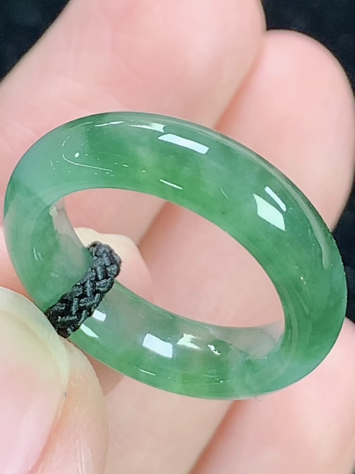 冰飘花戒指，指环，无裂，内径尺寸15.3-5.3-3.0mm，10号手寸，j13cyg