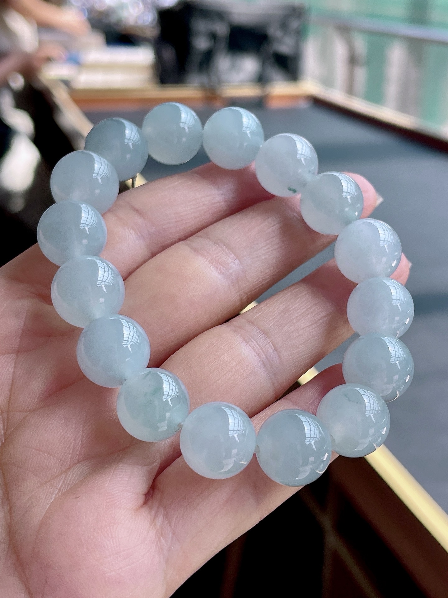 ️ 冰种手链 冰润通透，油润起胶 尺寸：12.5