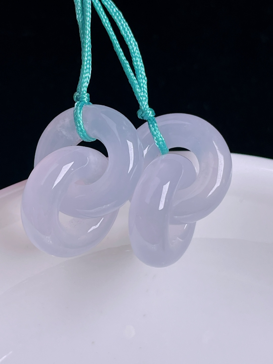 ️环环相扣耳坠，老种起光，细底通透，尺寸：19.5/14.3/5mm0913