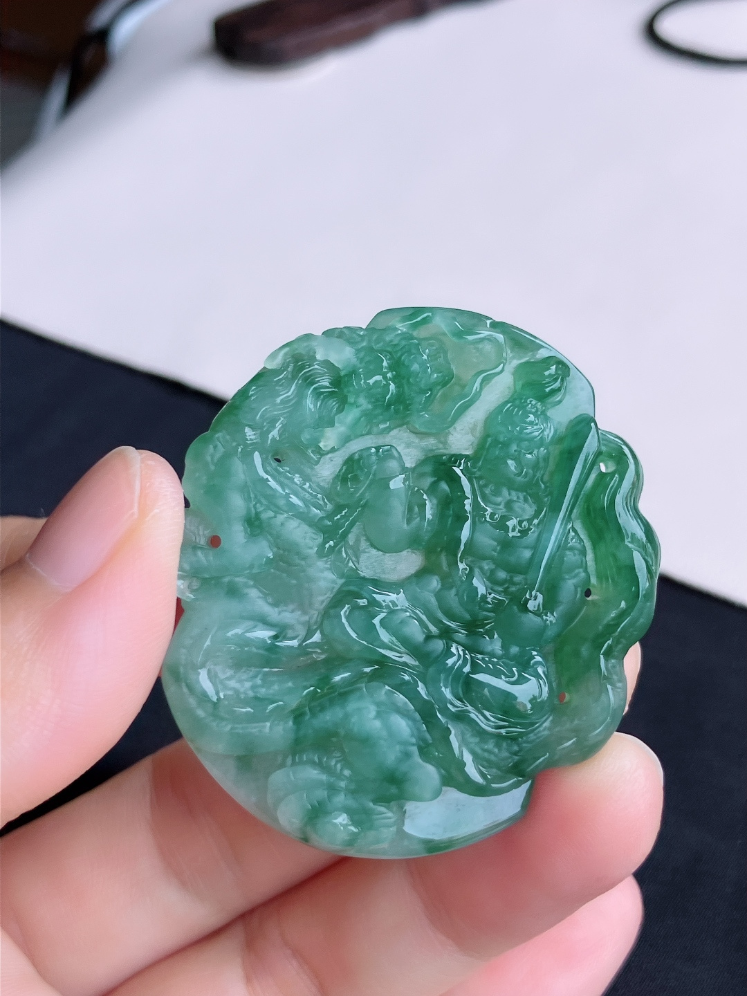 ️，冰飘花观音，晶莹剔透，尺寸48.8/43/6/自然光实拍