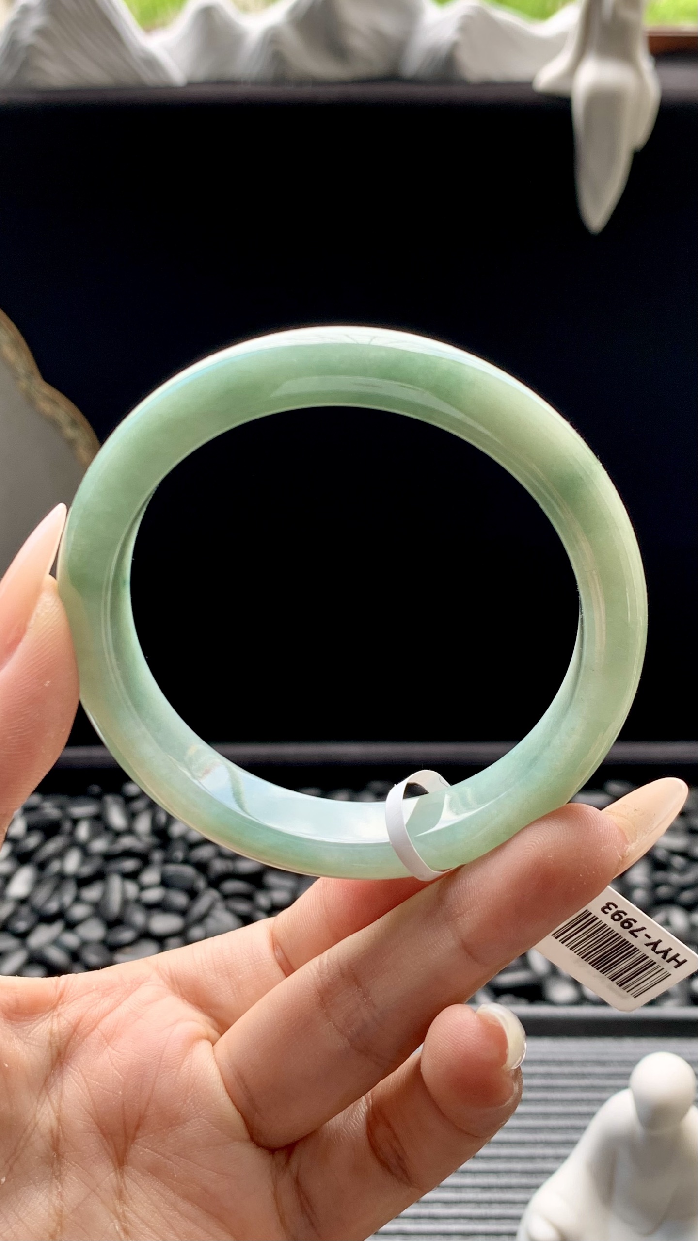 湖水绿正圈成品 HYY-7993 尺寸：57-11-8
