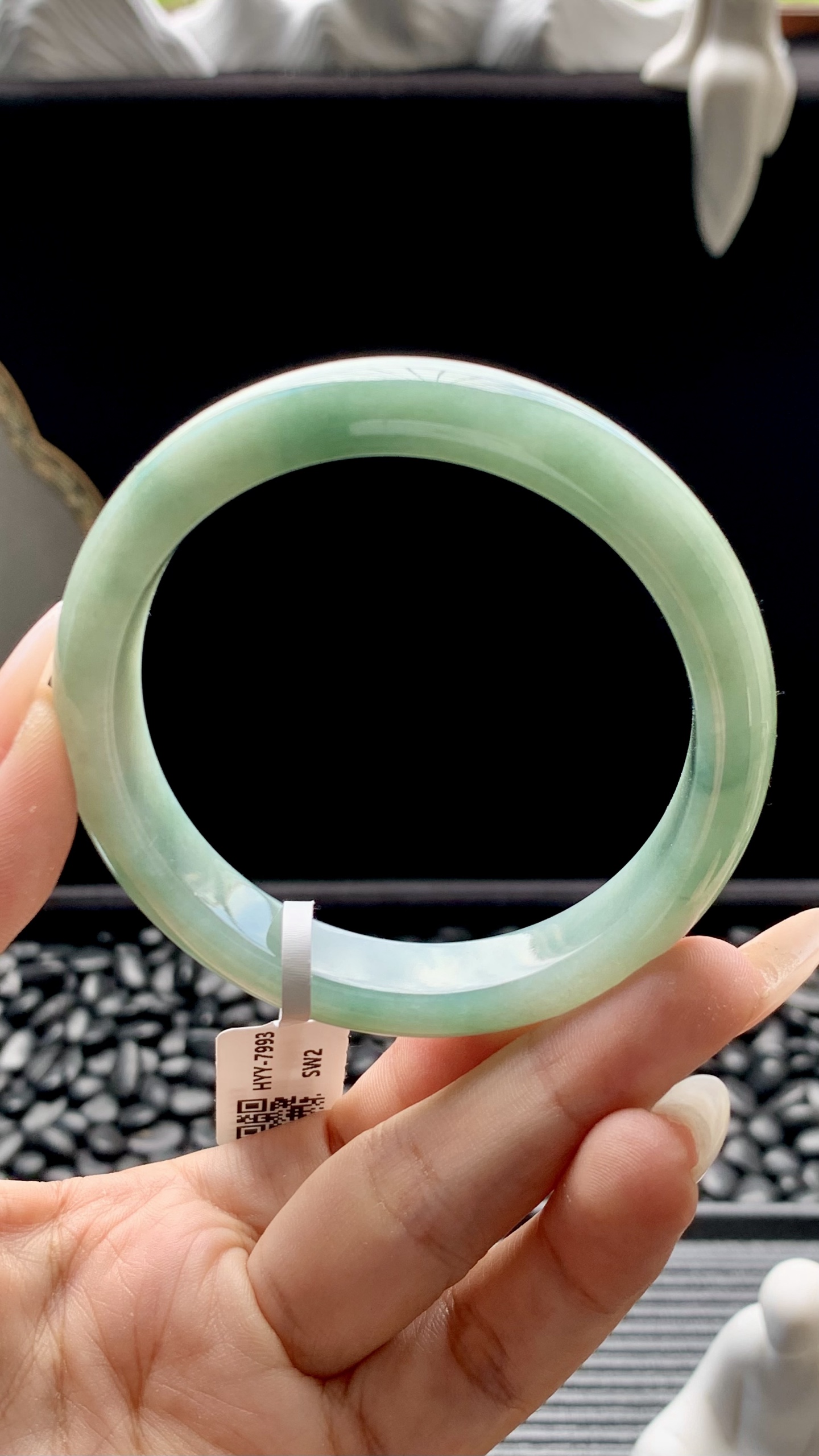 湖水绿正圈成品 HYY-7993 尺寸：57-11-8