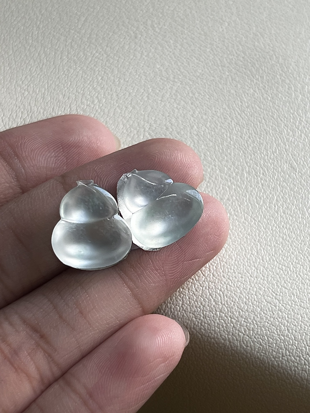 ️【葫芦一对】冰润水透，种老细腻起荧 尺寸：14.5*12.8*4.3，13.4*13*5,asd1913
