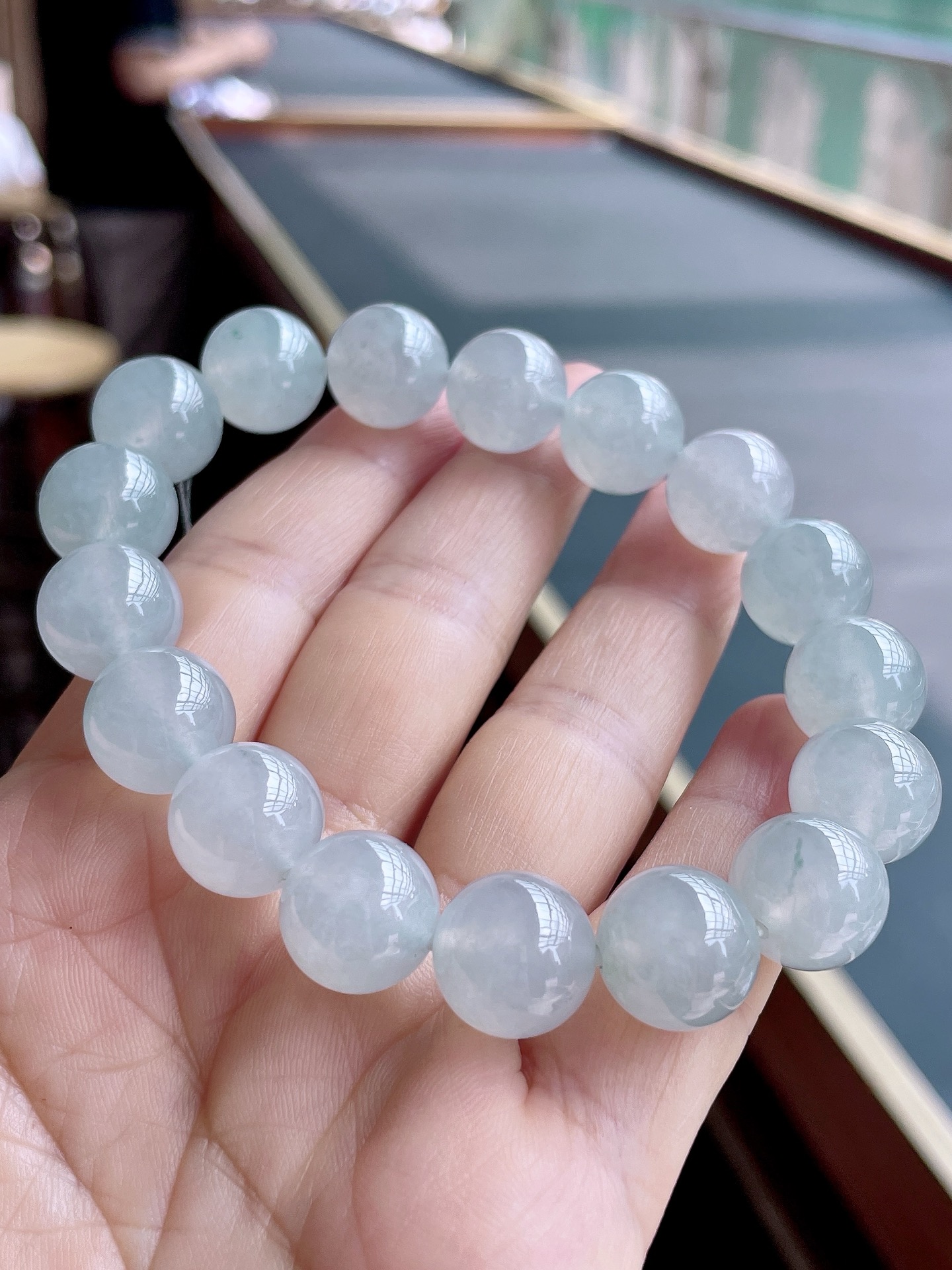 ️ 冰种手链 冰润通透，种老起胶 尺寸：12.4