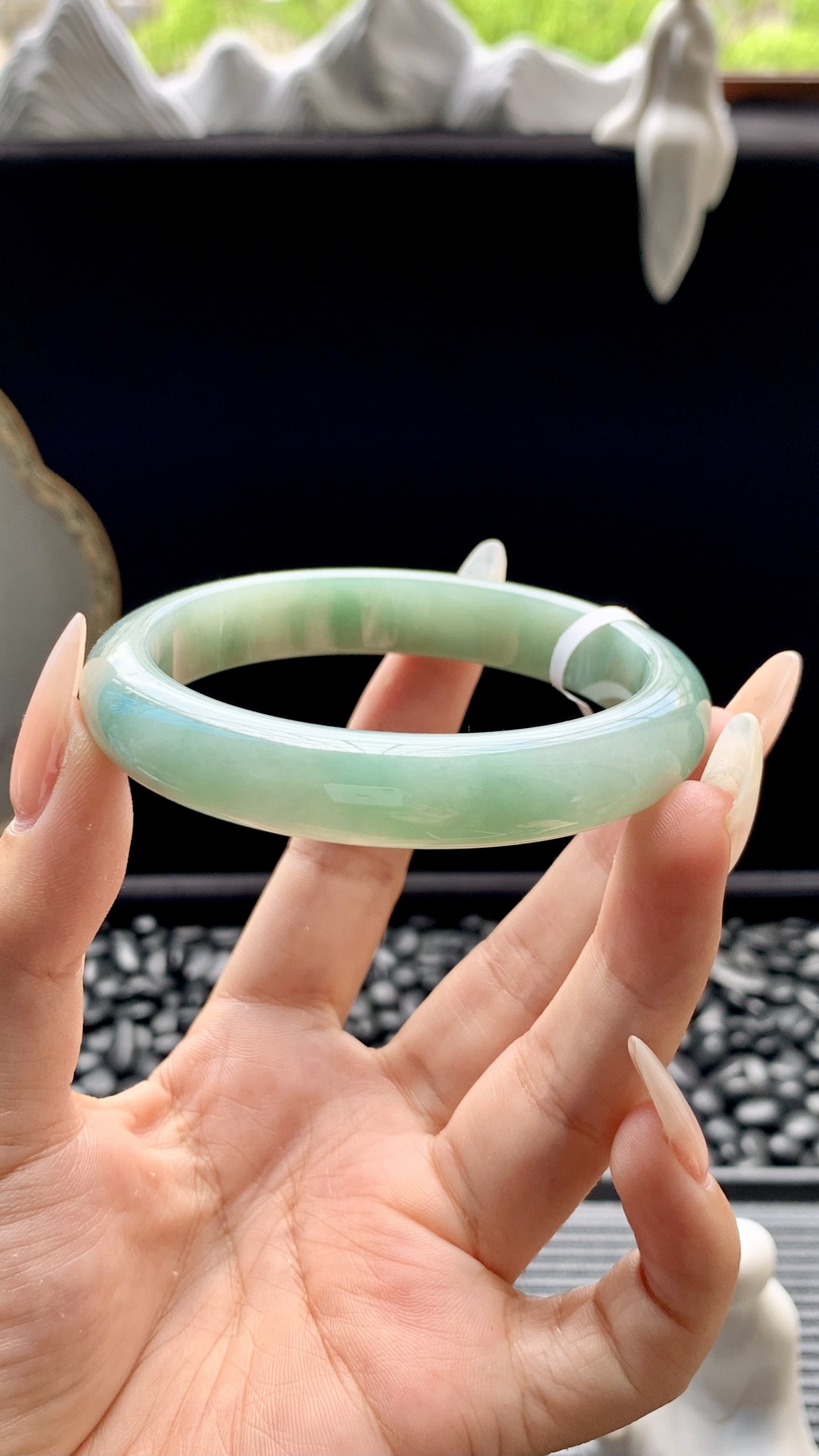 湖水绿正圈成品 HYY-7993 尺寸：57-11-8
