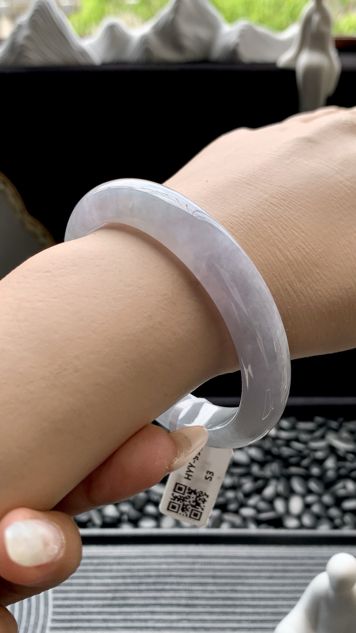 淡粉紫正圈成品 HYY-9986 尺寸：58-12-8