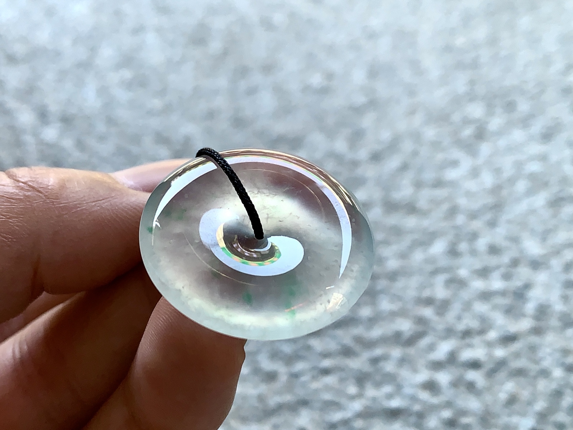 ️ 飘彩平安扣 尺寸：26.5×5.5 玉韵悠悠，传世典藏
