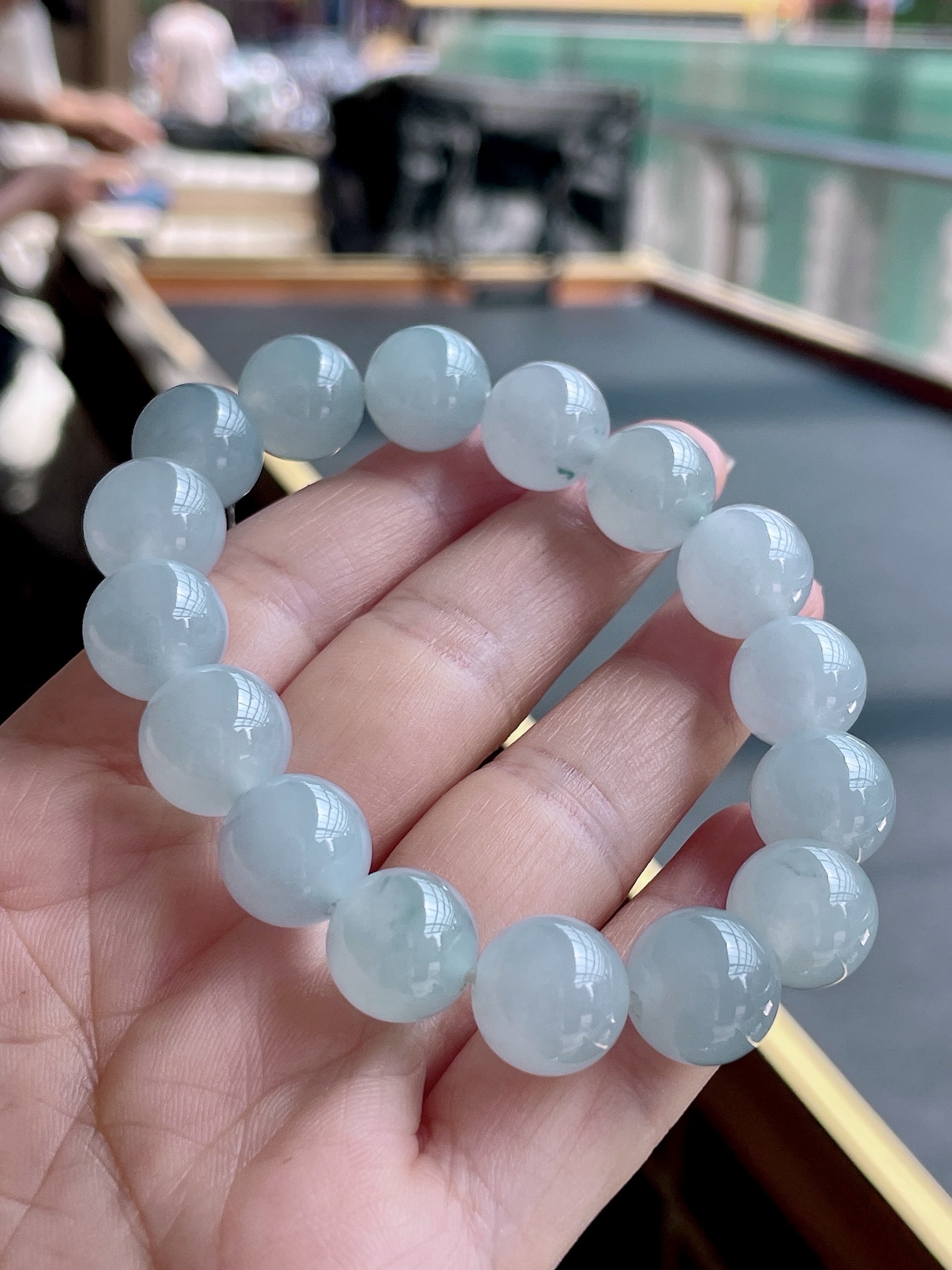️ 冰种手链 冰润通透，油润起胶 尺寸：12.5