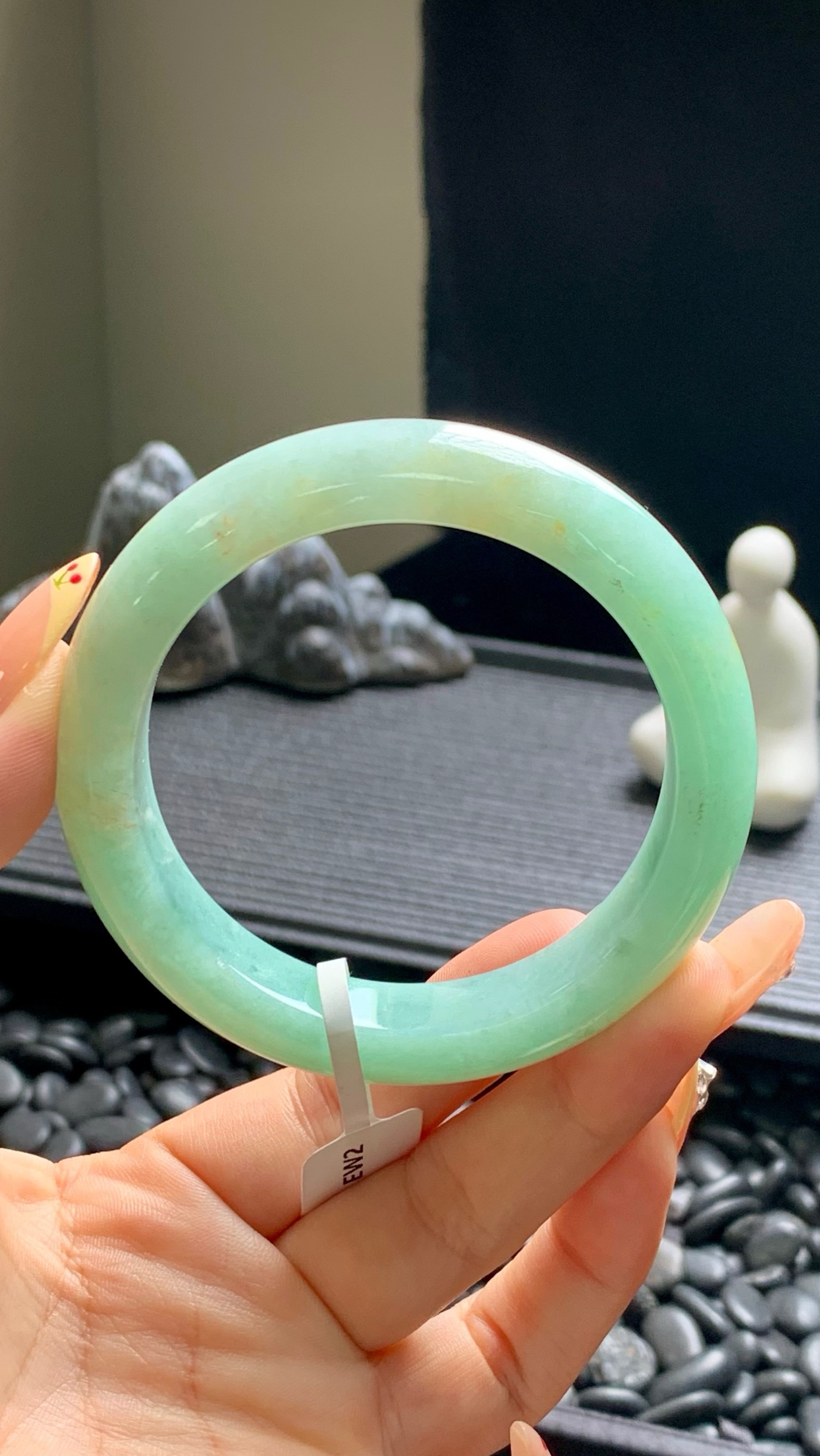 果绿洒金正圈成品 HYY-8706 尺寸：55-12-9