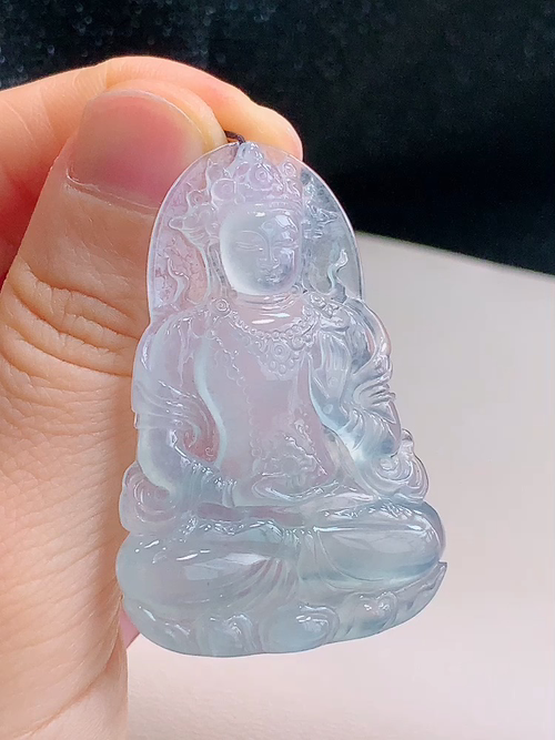 ️ 观音， 无裂，尺寸49.4-33.8-4.6mm，包A附证书