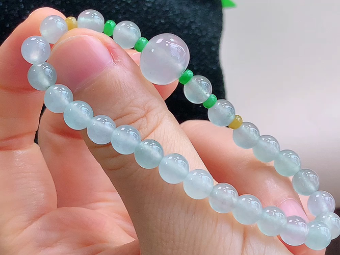 ️ 冰珠手串，尺寸取一11.6-9.6/6.1mm，包A附证书