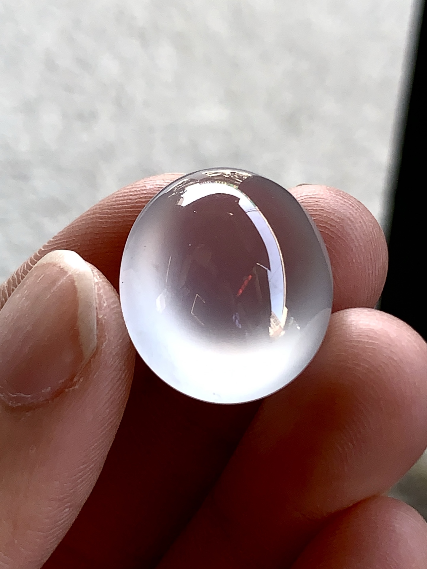 ️ 冰种蛋面 尺寸：19.5×16.8×9 玉泽温润，静守流年