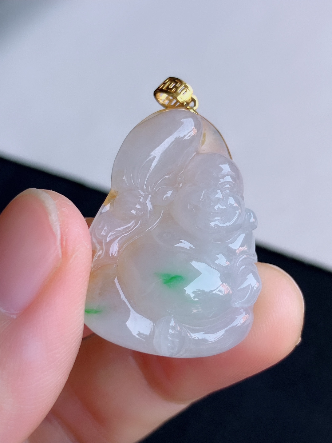 ️，三彩布袋佛，特色，尺寸31/22/8.6/自然光实拍