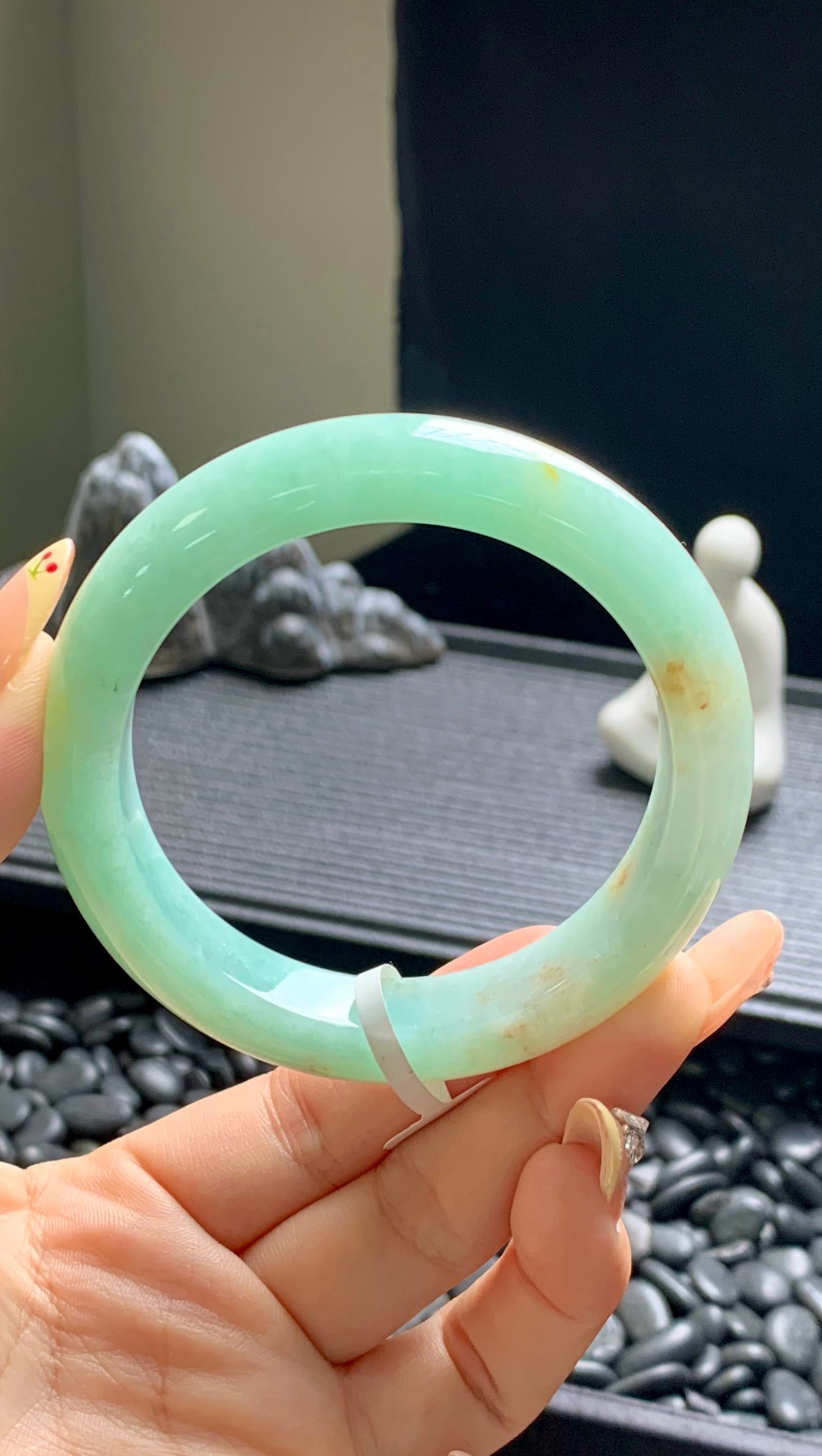 果绿洒金正圈成品 HYY-8706 尺寸：55-12-9