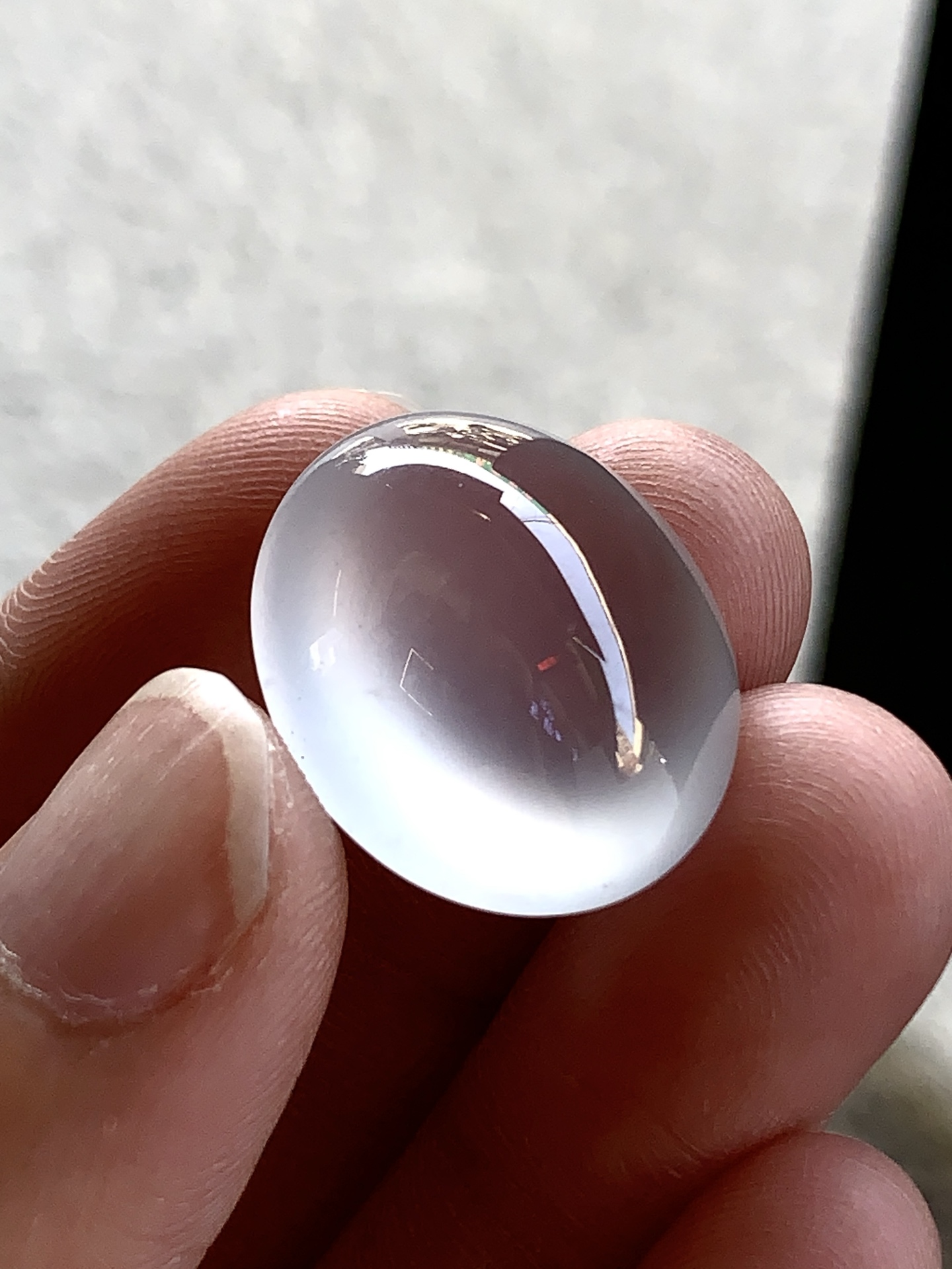 ️ 冰种蛋面 尺寸：19.5×16.8×9 玉泽温润，静守流年