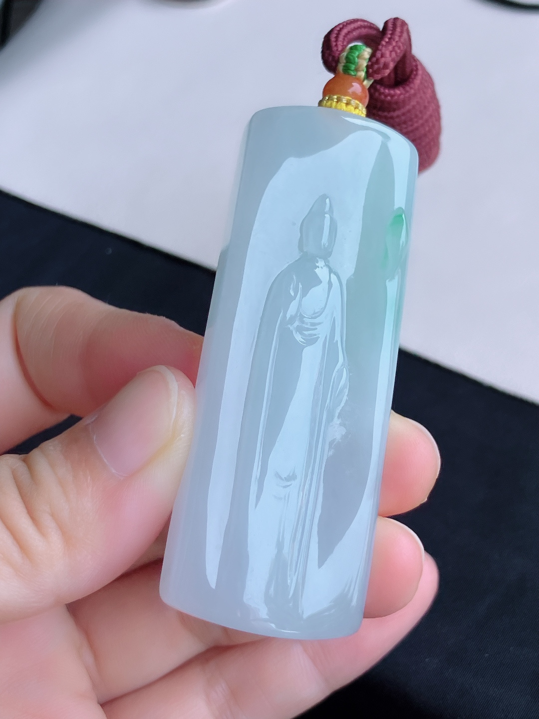 ️，冰飘花无相观音，晶莹剔透，尺寸68.3/25.8/11/自然光实拍