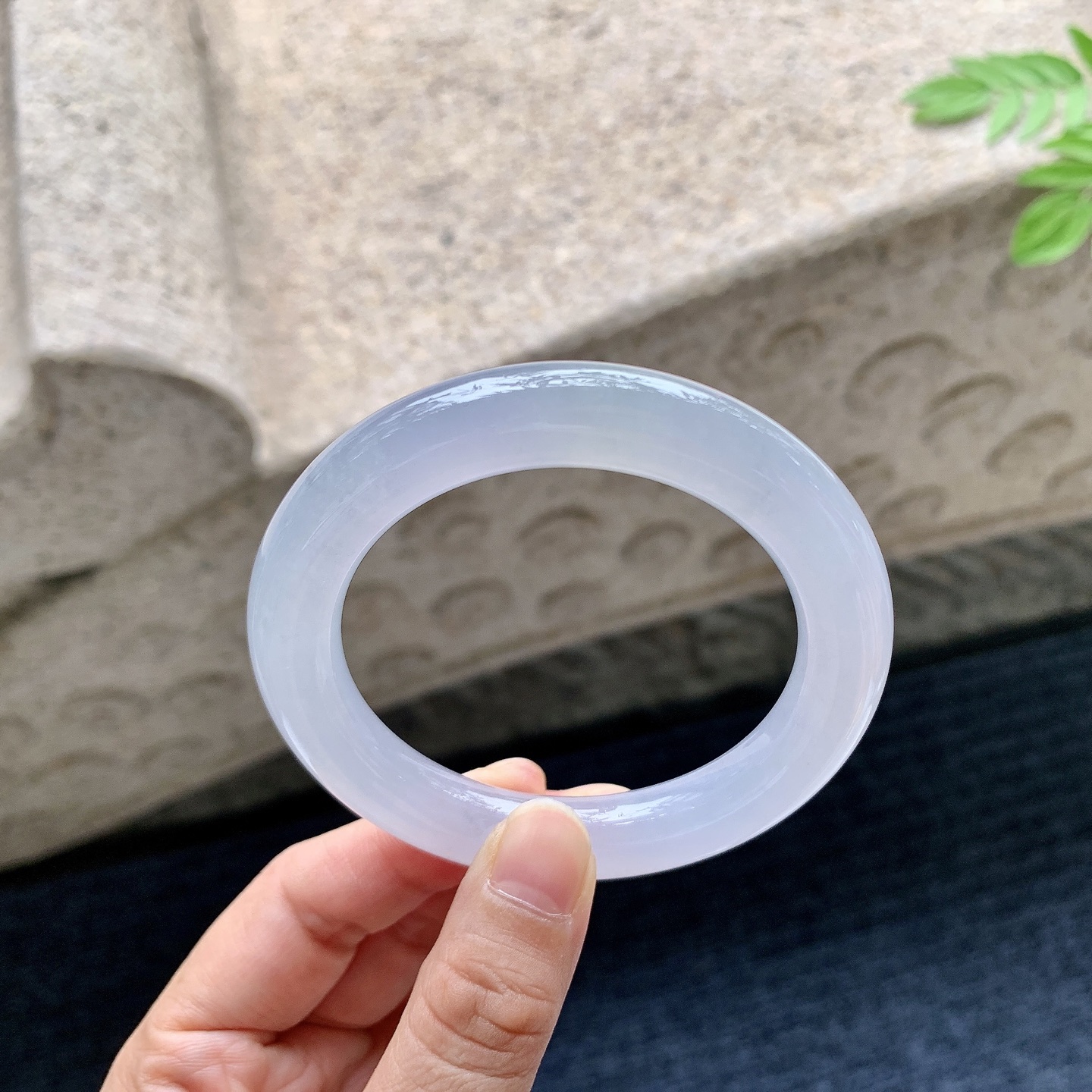 圆条52 53 圈口53.5/10.5/10.6 编码FL090712 冰糯粉紫，水润，种老，细腻，打灯有絮线