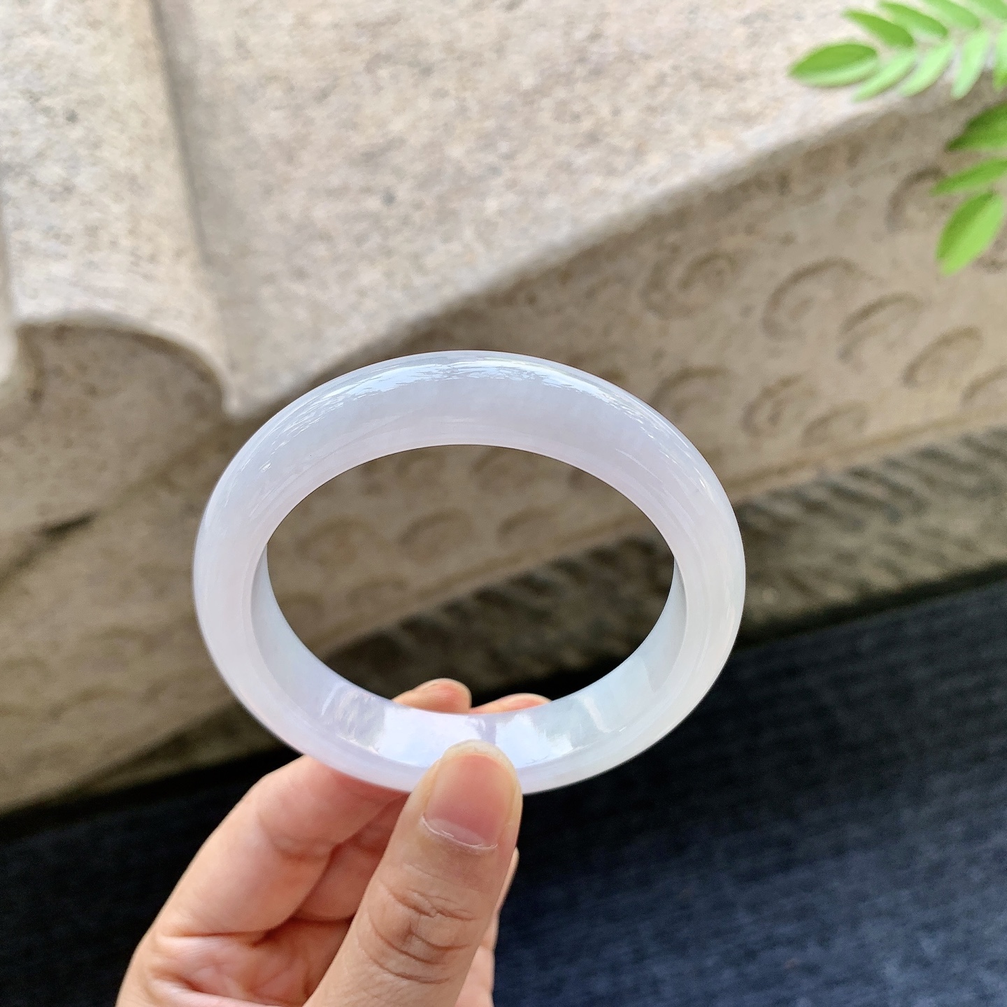 正圈54 55 圈口55/12.6/8.3 编码WW091540 细糯粉紫，水润，种老，细腻，打灯有絮线