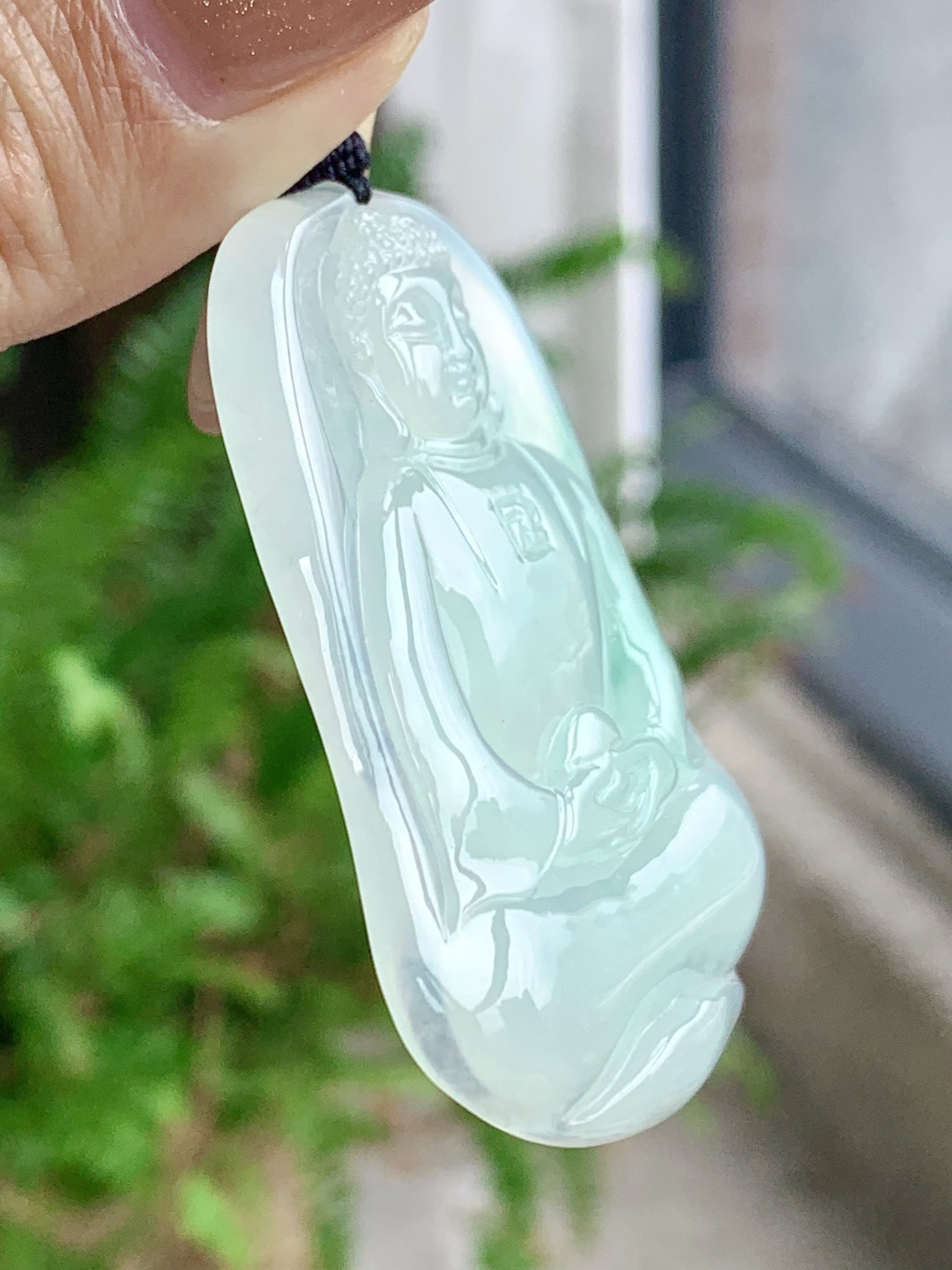 【裸石】🫧冰晴水飘花大日佛牌吊坠 【说明】缅甸 性比高 厚装 【尺寸】54.8-43.8-6 【重量】28克