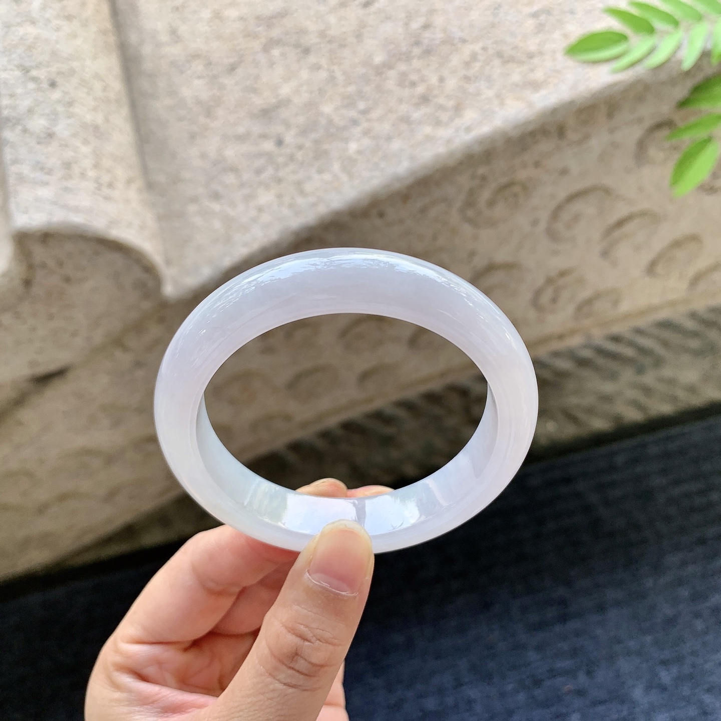 正圈54 55 圈口55/12.6/8.3 编码WW091540 细糯粉紫，水润，种老，细腻，打灯有絮线