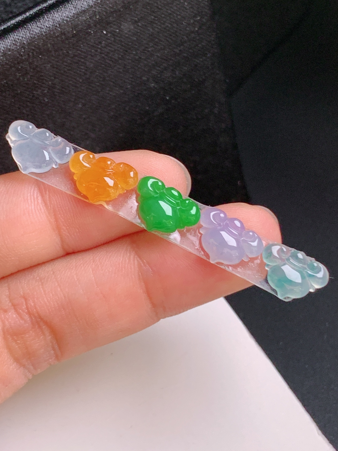 ️ 多宝如意锁裸石一手，色彩缤纷，冰透小巧，福禄双全 裸石11.2-8.1-2.5 530910