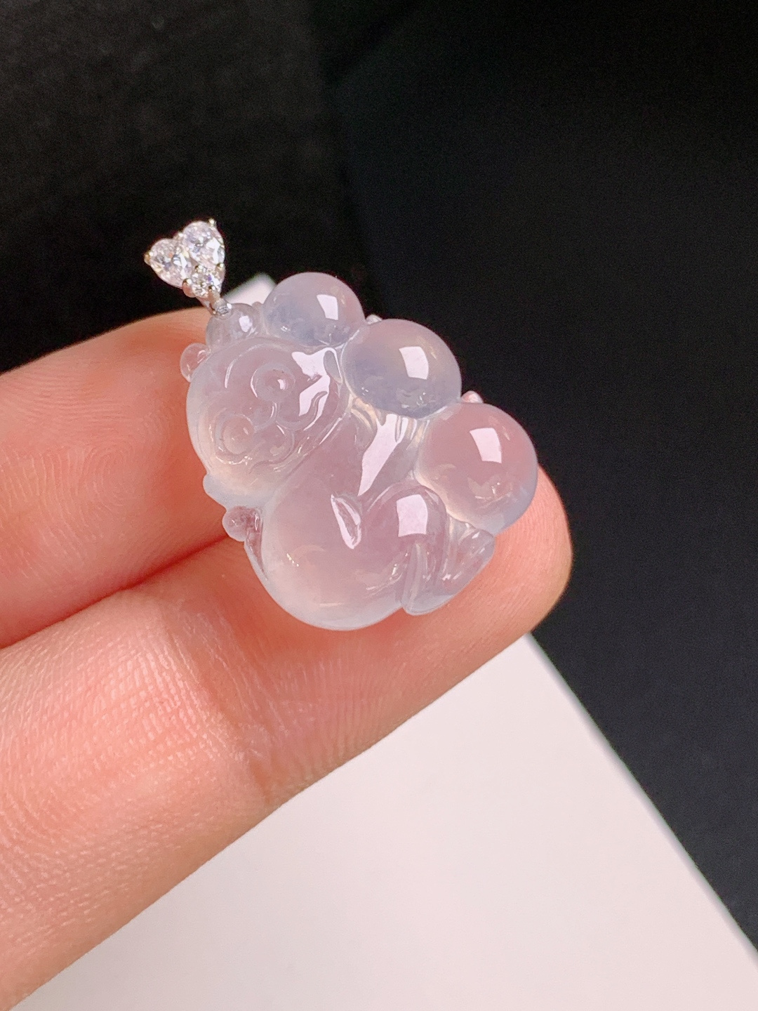 ️ 冰种猴子吊坠，清透起胶，灵动讨喜，封侯拜相，裸石18.7-16.1-6.324.5，53091